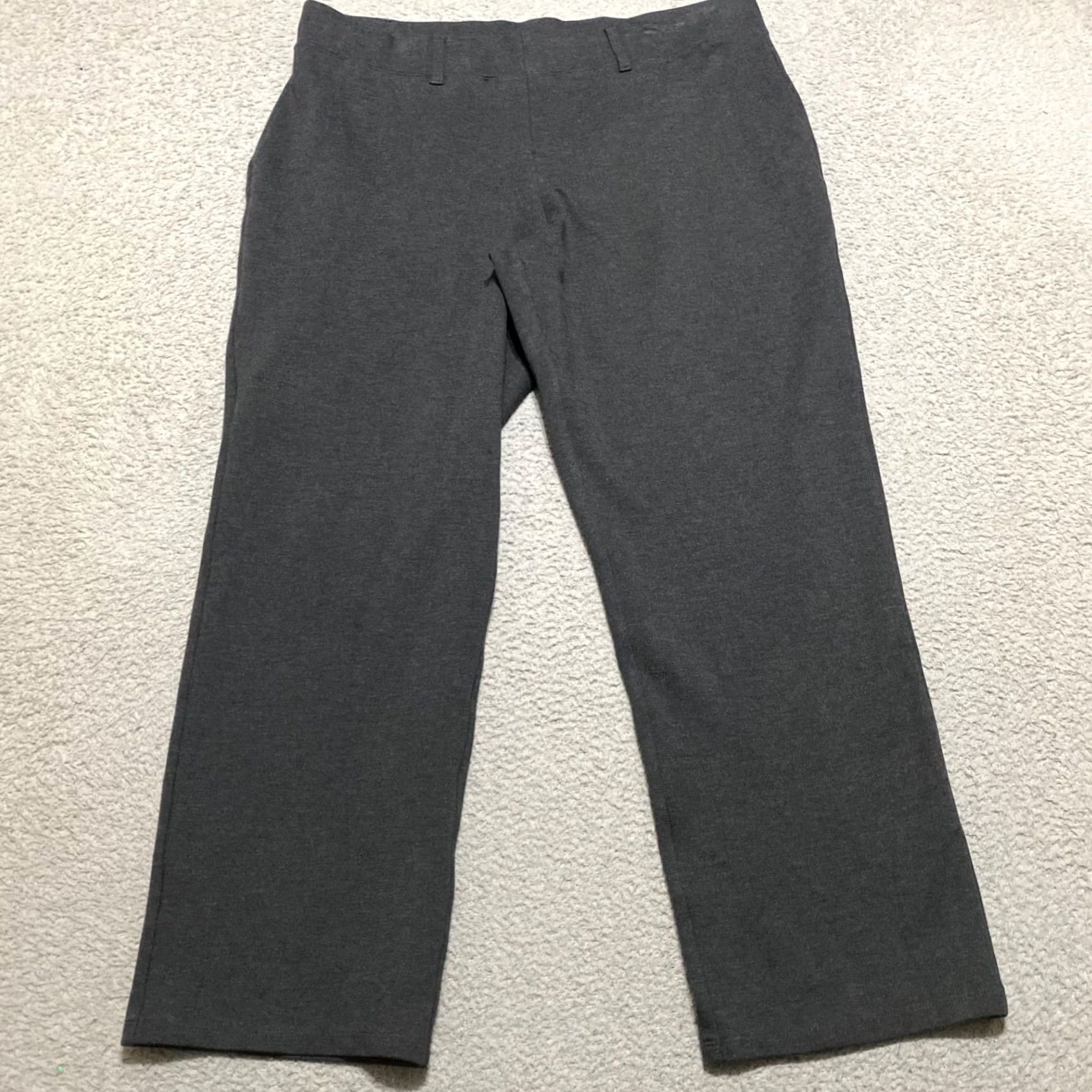 Quince Quince Womens Pants Charcoal Gray Ultra Stretch Ponte Straight Pull On Vintage No Size 40" / US 18 - 2 Thumbnail