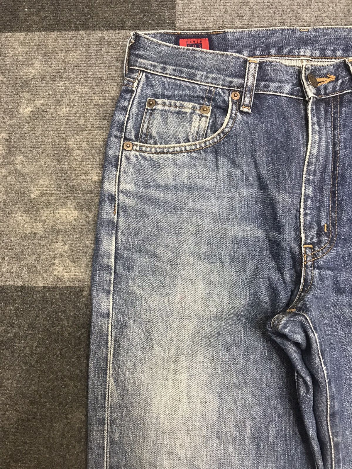 Edwin × Japanese Brand 💥MINIMALIST💥EDWIN 503 REGULAR DENIM F437 Size US 29 - 4 Thumbnail