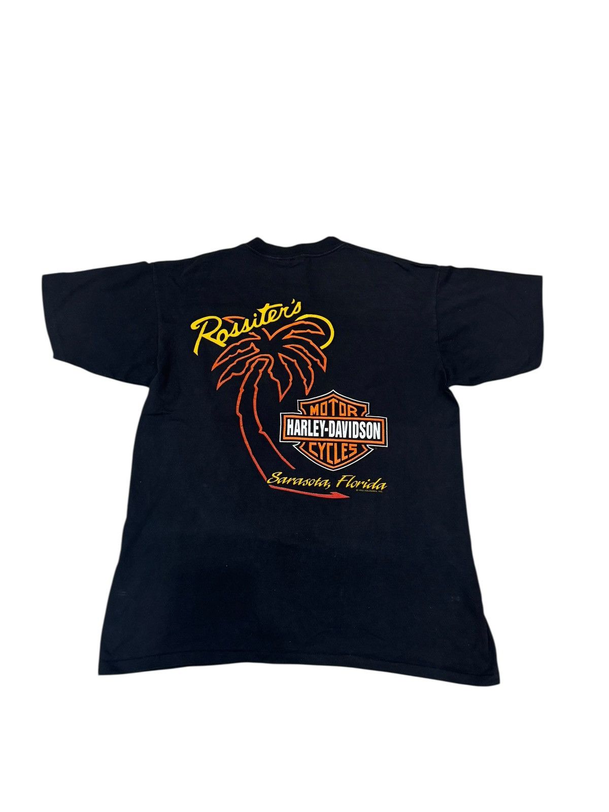 Harley Davidson 80s Eagle Dragon USA Vintage T-Shirt Large