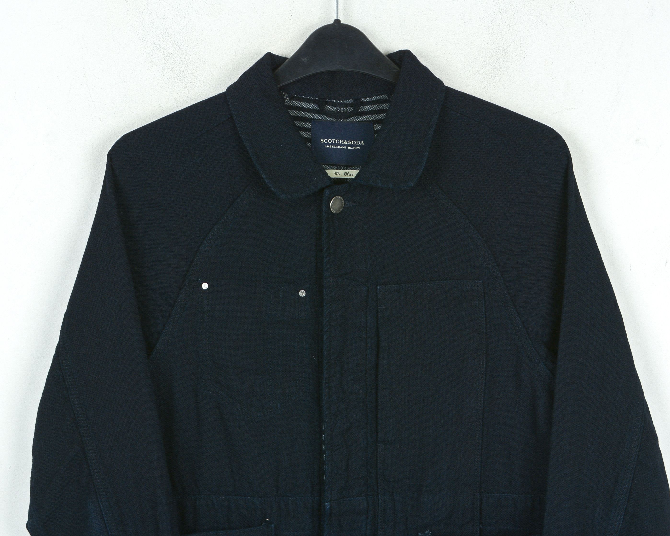 Indigo × Japanese Brand × Scotch & Soda Radio Blauw Mr Blue M Blazer Coat 100% Cotton Jacket Suit Size 38R - 8 Thumbnail