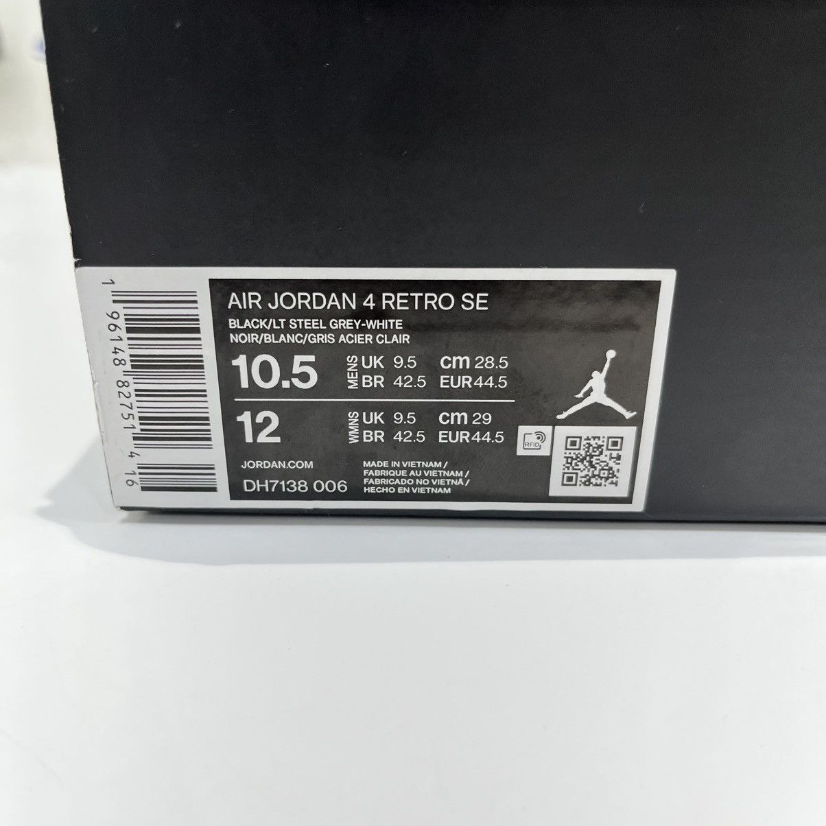 Nike Air Jordan 4 Retro SE Black Canvas Size US 10.5 / EU 43-44 - 11 Thumbnail