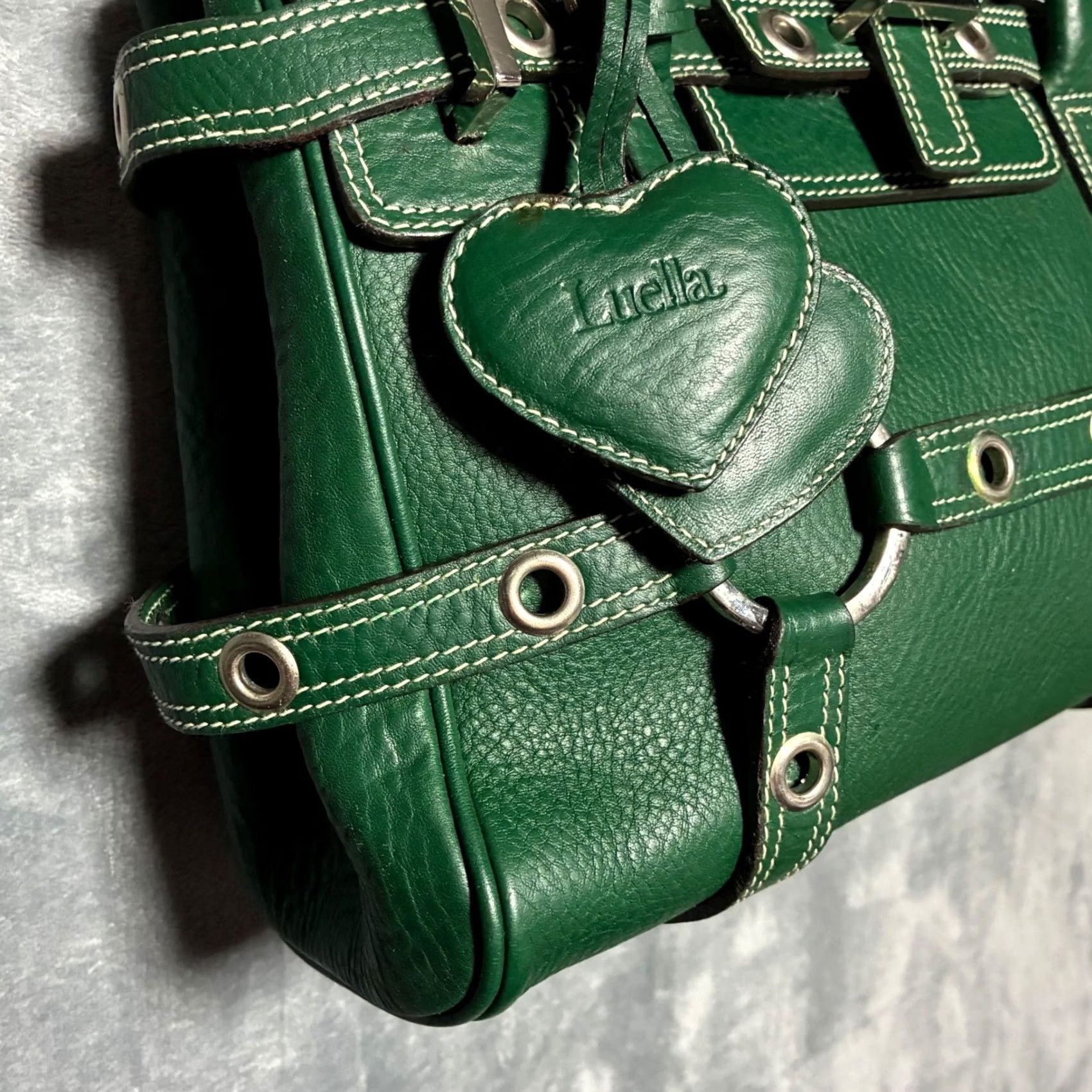 Vintage VINTAGE Luella Satchel Handbag Giselle Grommet Green Bag Size ONE SIZE - 3 Thumbnail