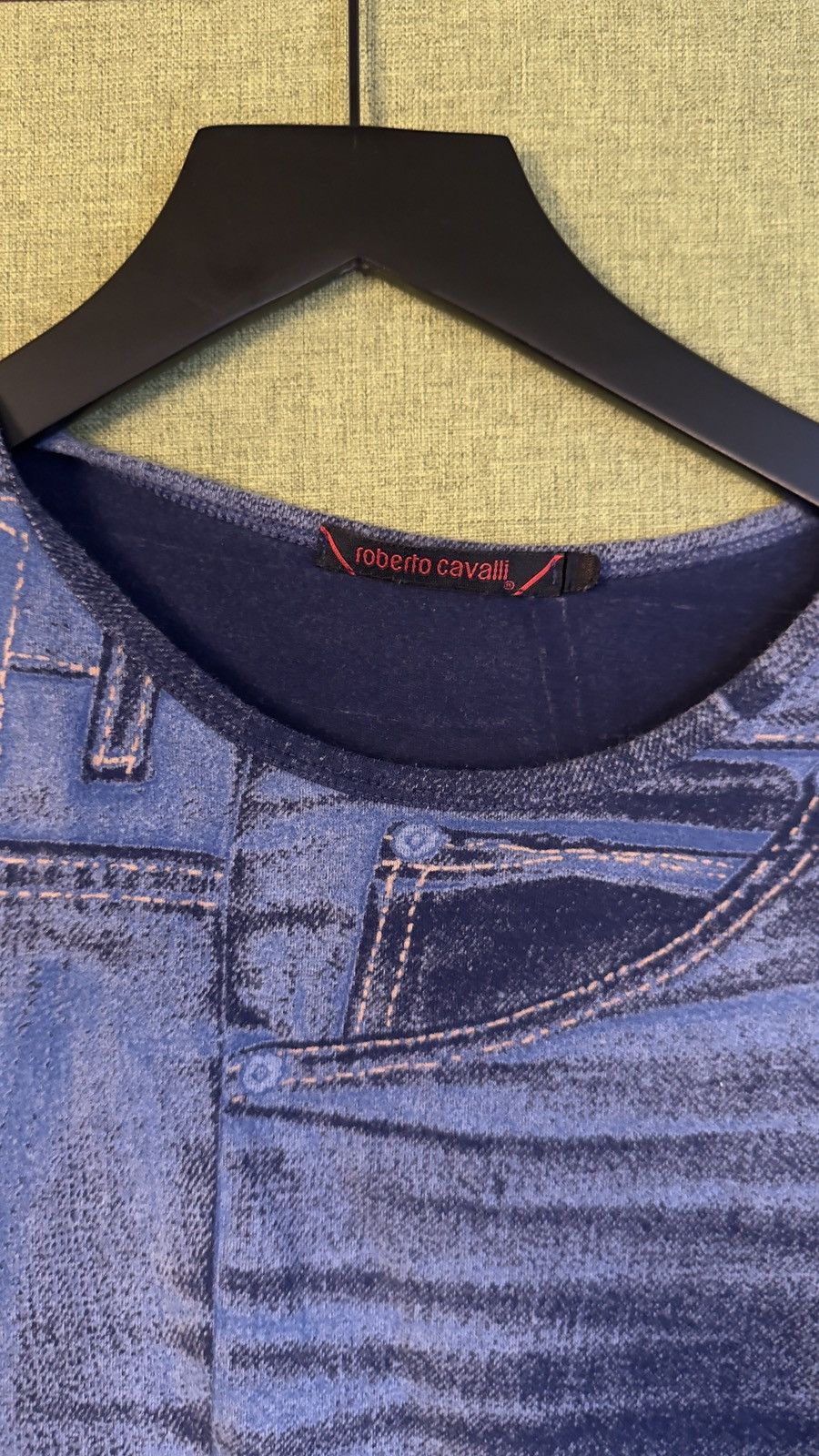 Roberto Cavalli Roberto Cavalli Denim Print tshirt womens Size S / US 4 / IT 40 - 2 Thumbnail