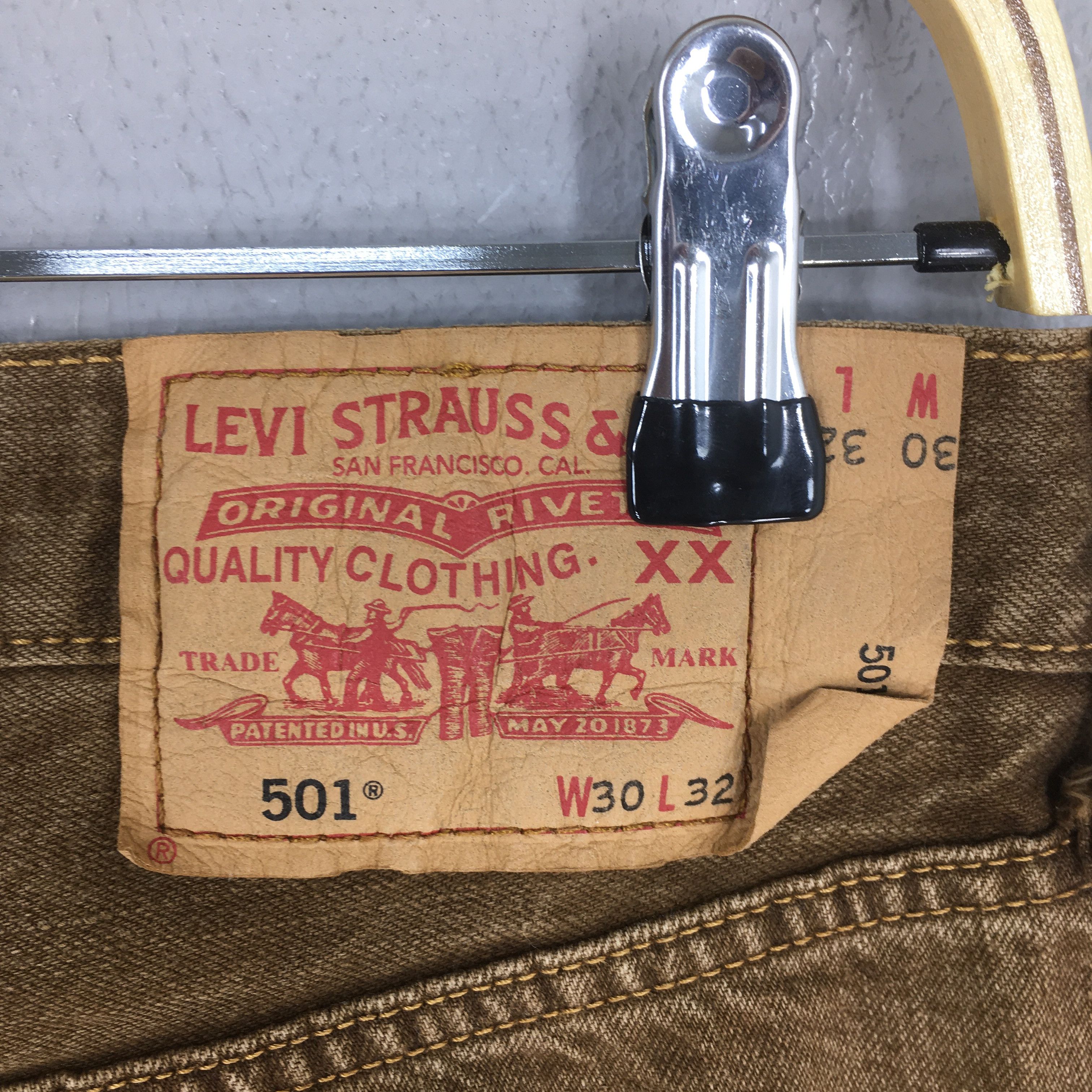 Levi's Size 28x30.5 Vintage 90s Levi's 501 Straight Leg Jeans S1892 Size US 28 / EU 44 - 10 Thumbnail