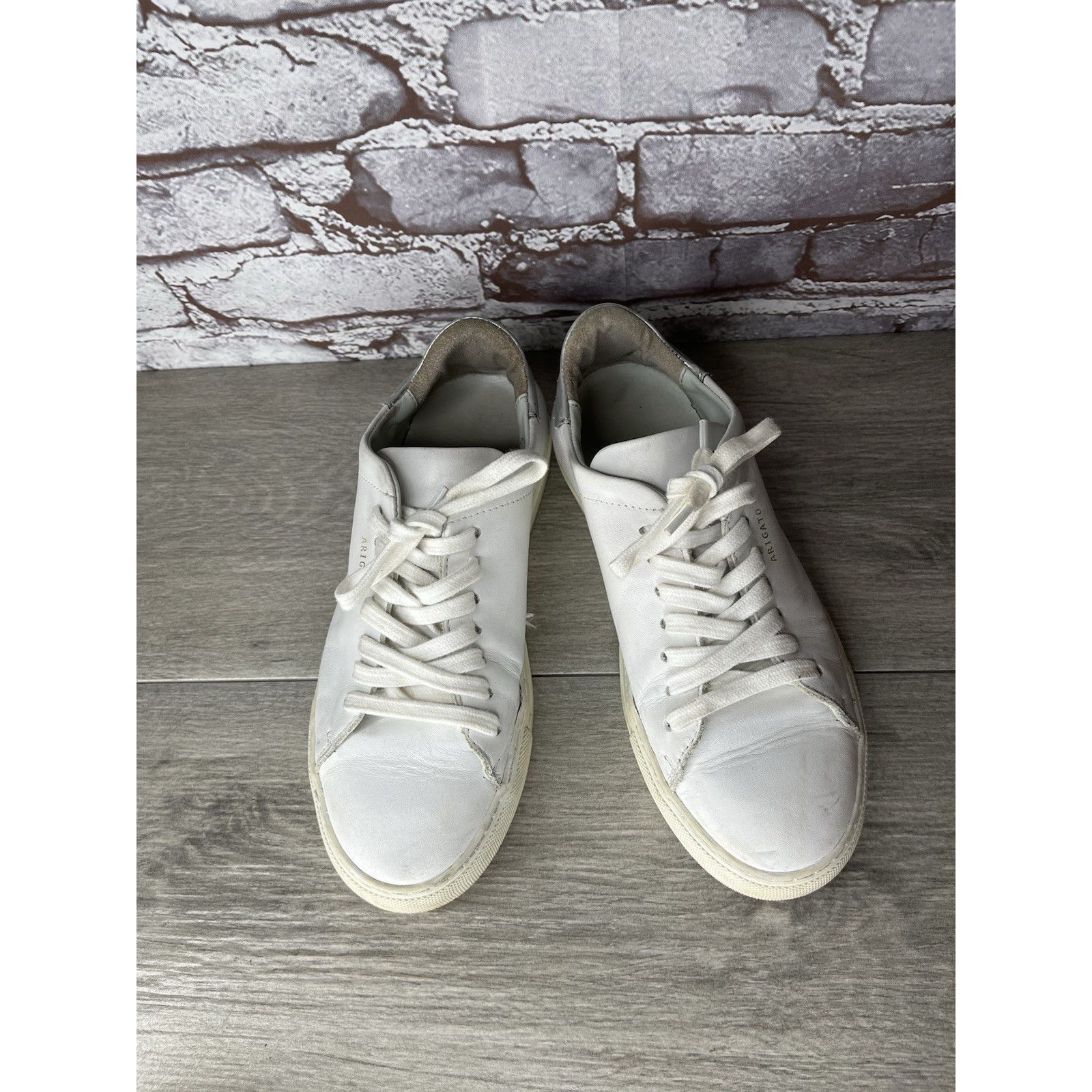 Axel Arigato Axel Arigato Womens Size 7.5 White Silver Sneakers Leather L Size US 7.5 / IT 37.5 - 1 Thumbnail