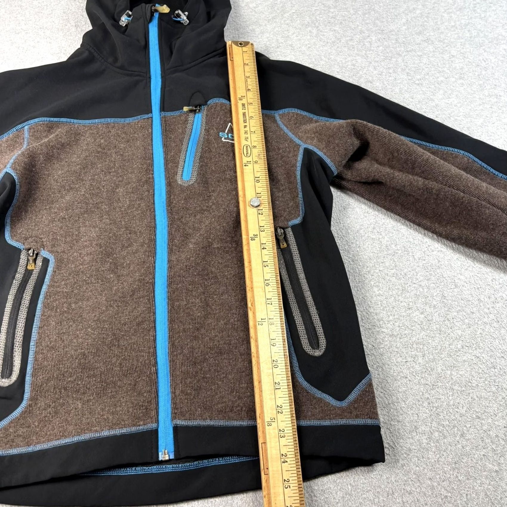 Asos SOS Jacket Mens Medium Brown Hooded Wool Blend Logo Bella Coola Heli Sports Size US M / EU 48-50 / 2 - 7 Thumbnail