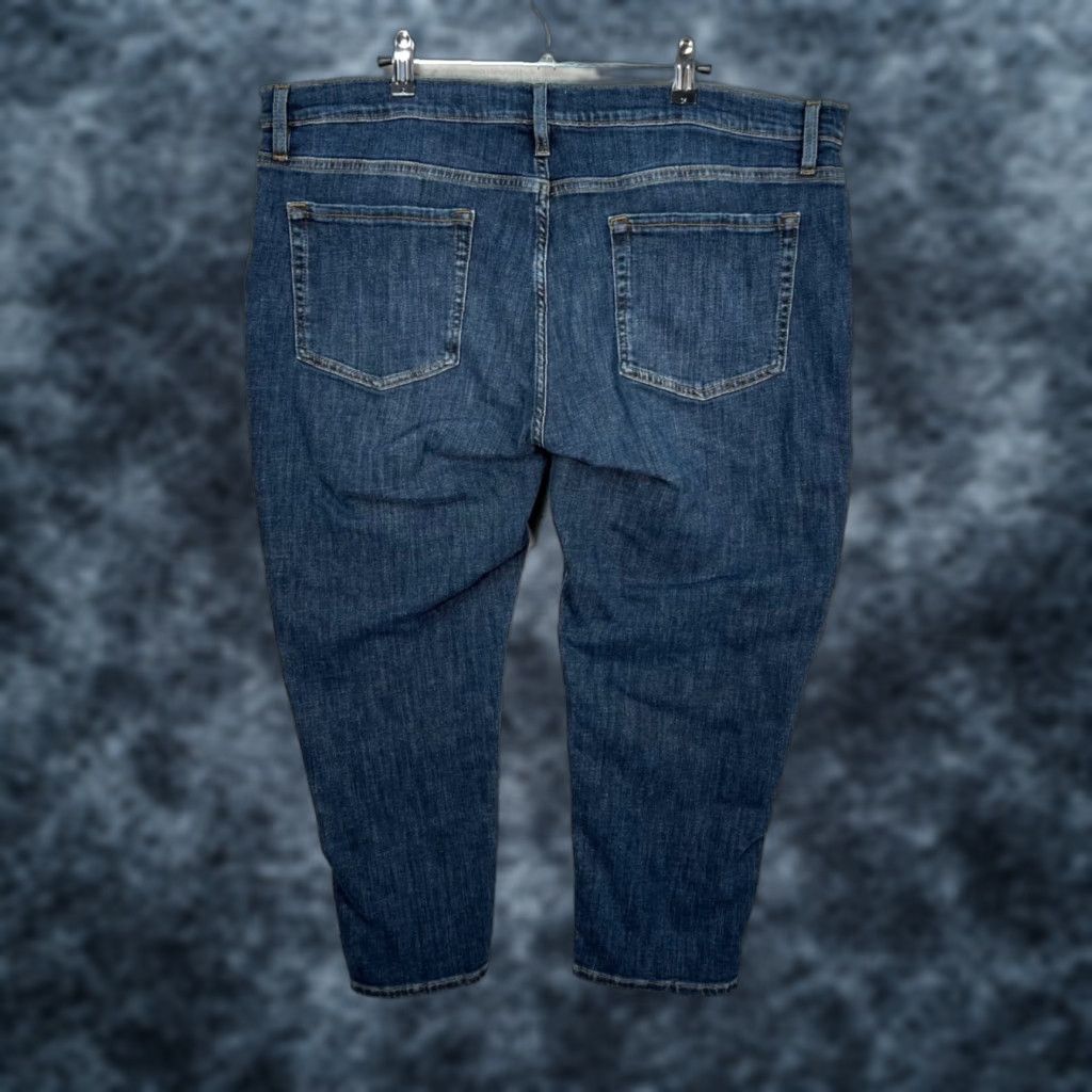 Frame FRAME Cropped Jeans Womens Size 34 Blue Distressed Mid-Rise Denim 5-Pocket Pocket 24in Inseam Size 24" / US 00 / IT 34 - 1 Thumbnail