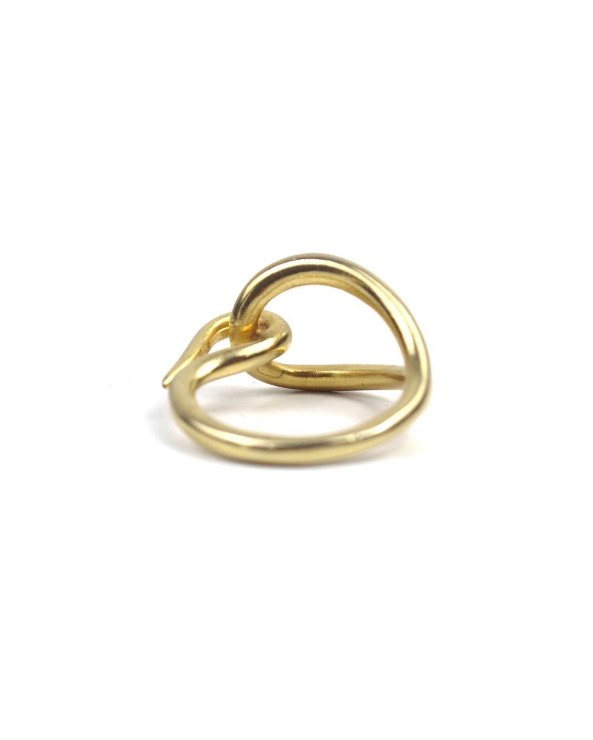 Vintage 2000S JAPANESE MADE MODERNIST KNOT GOLD-TONE RING Size ONE SIZE - 1 Thumbnail