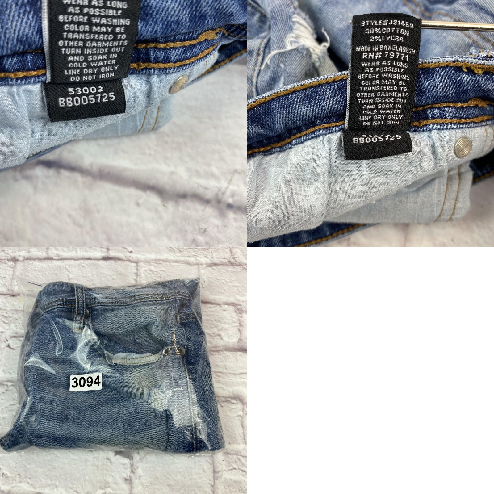 Jordan Craig Jordan Craig Shorts Mens 36 Blue Denim Distressed Frayed Hem Casual Streetwear Size US 36 / EU 52 - 9 Thumbnail