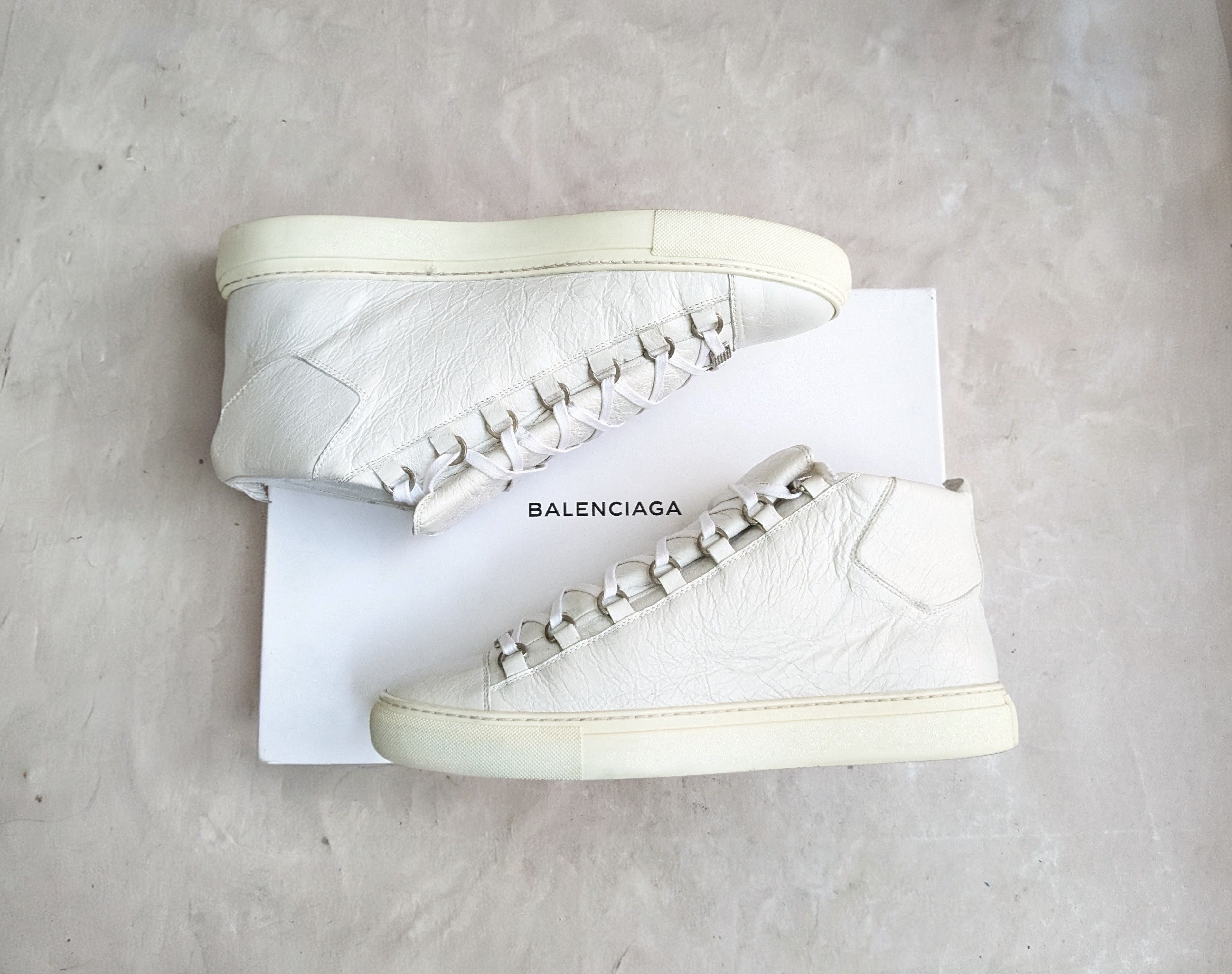 Balenciaga Balenciaga Arena White 11 High Tops Leather Size US 11 / EU 44 - 1 Thumbnail