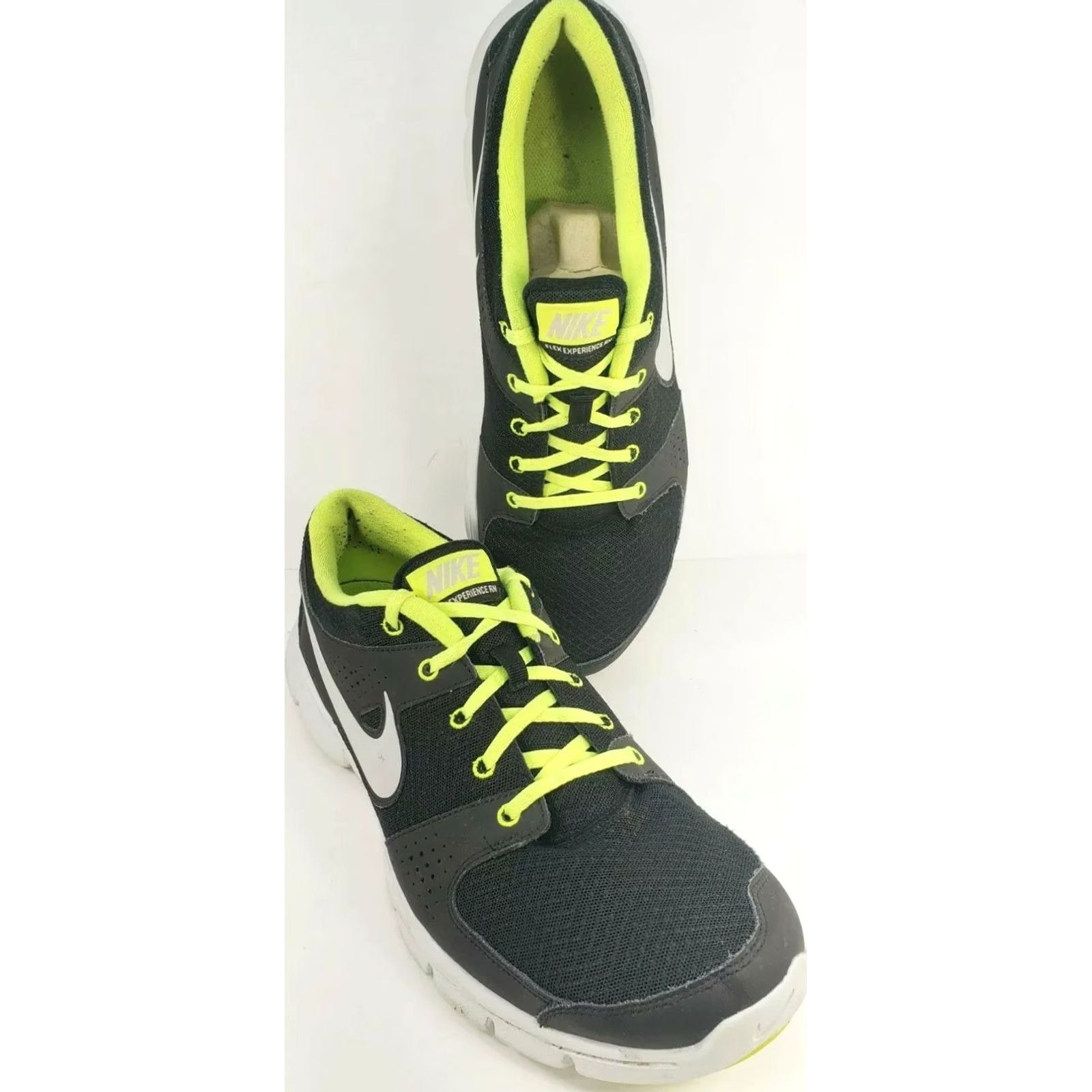 Nike Nike Flex Experience RN Mens Size 14M Neon Green Black 525762-004 Nike Flex Running Shoes Mens 14M Black and green neon Size US 14 / EU 47 - 2 Thumbnail