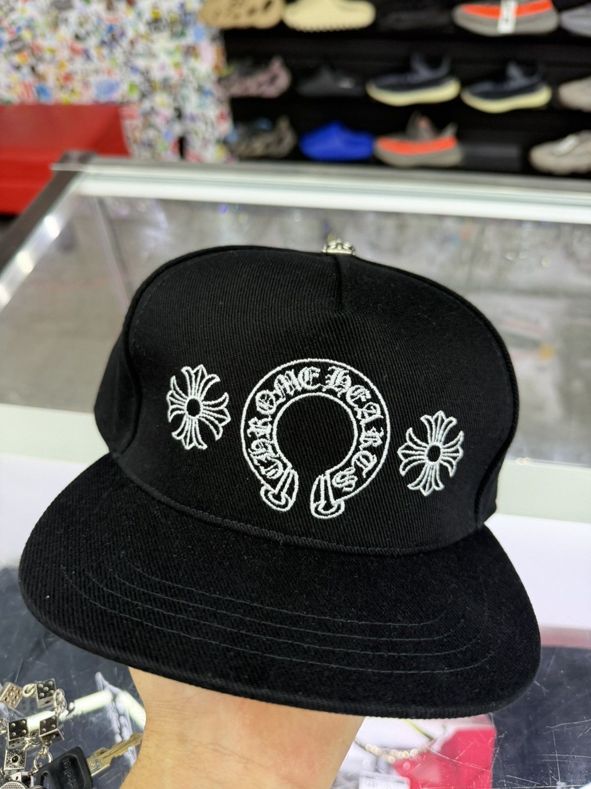 Chrome Hearts Chrome Hearts Horseshoe Denim Snapback Size ONE SIZE - 1 Thumbnail