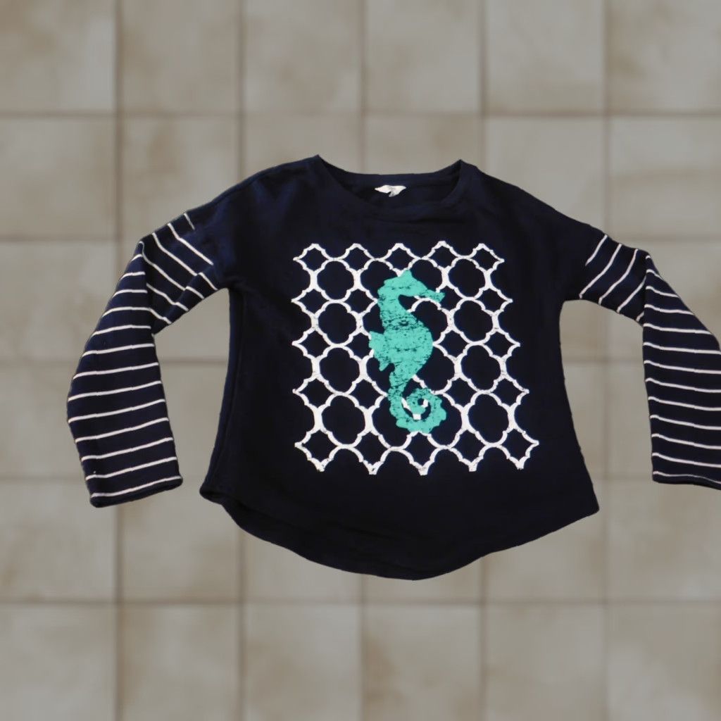 Vintage Crown & Ivy Sweater Pullover Womens Medium Blue Geometric Raglan Sleeve Cord Knit Cotton Nylon Spandex Button Round Neck Animals Casual Size M / US 6-8 / IT 42-44 - 1 Thumbnail