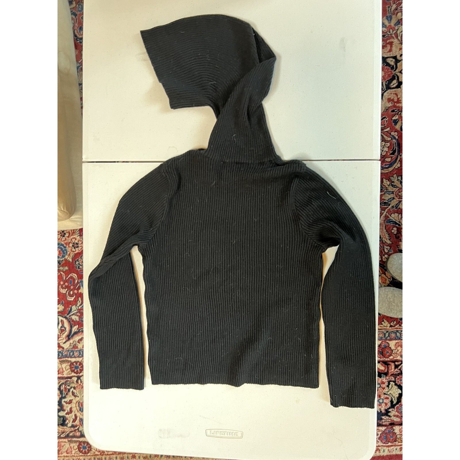 Issey Miyake Vtg ISSEY MIYAKE Haat Black Ribbed Wool Sweater TURTLENECK C Size XS / US 0-2 / IT 36-38 - 8 Thumbnail