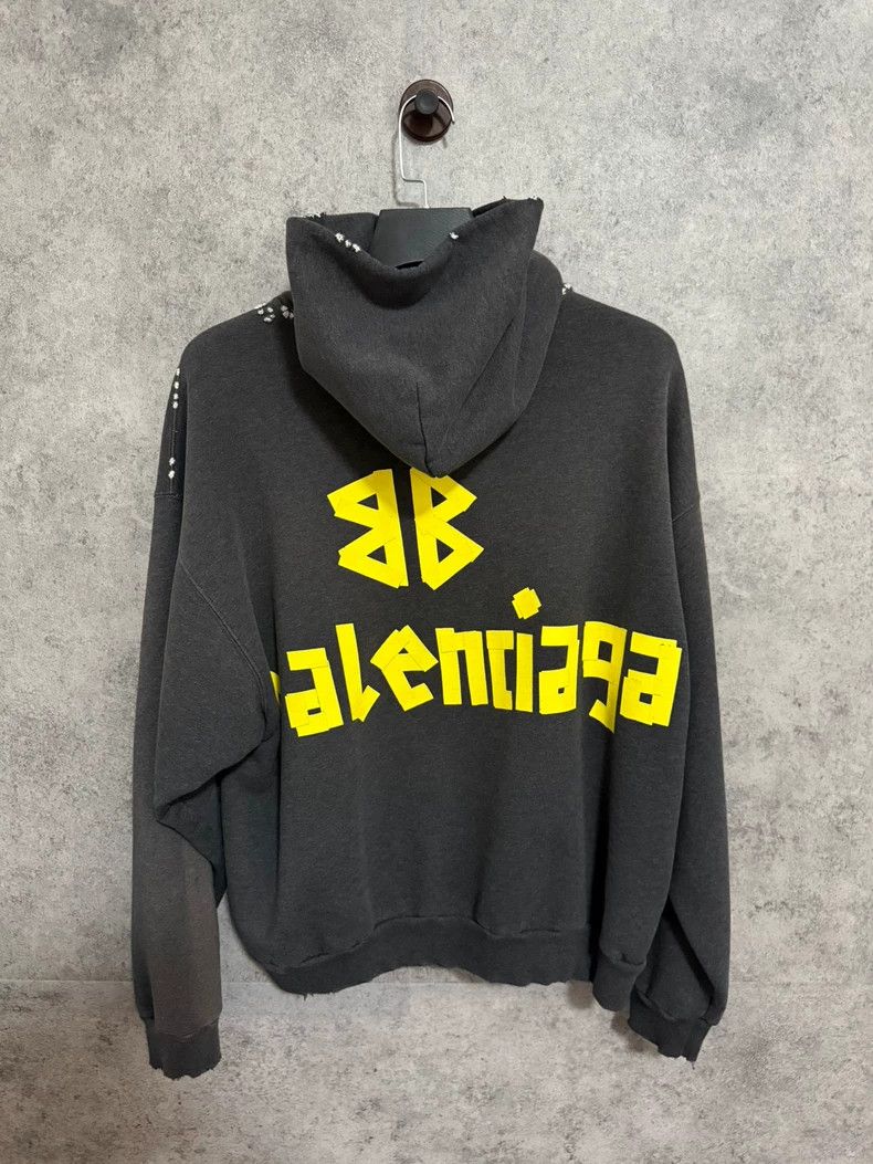 Balenciaga Balenciaga New duct tape logo hoodie jacket Size US XXS / EU 40 - 5 Thumbnail
