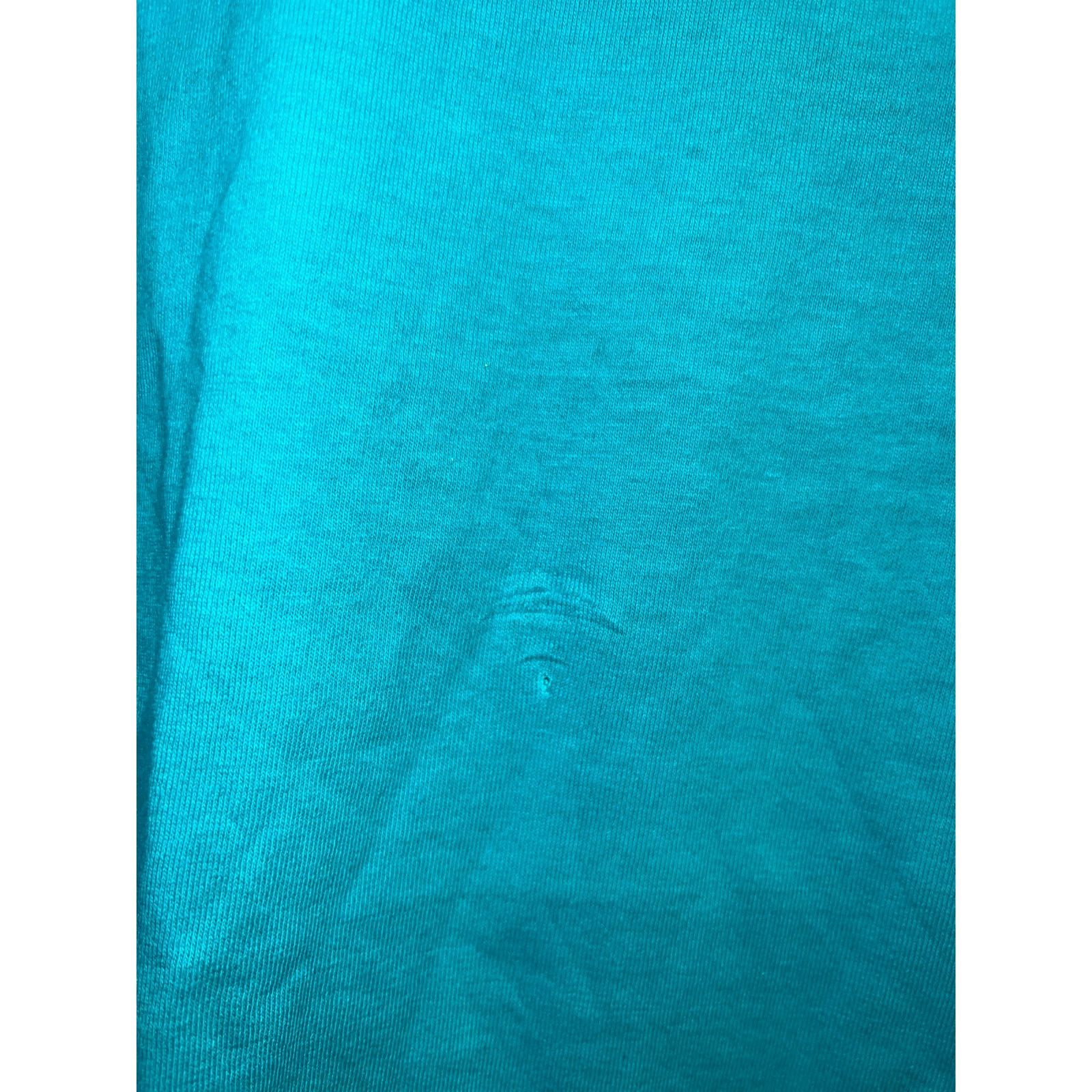 Jerzees Vintage Teal Blank Shirt Jerzees Heavyweight Cotton Tee 90s Size US L / EU 52-54 / 3 - 5 Thumbnail