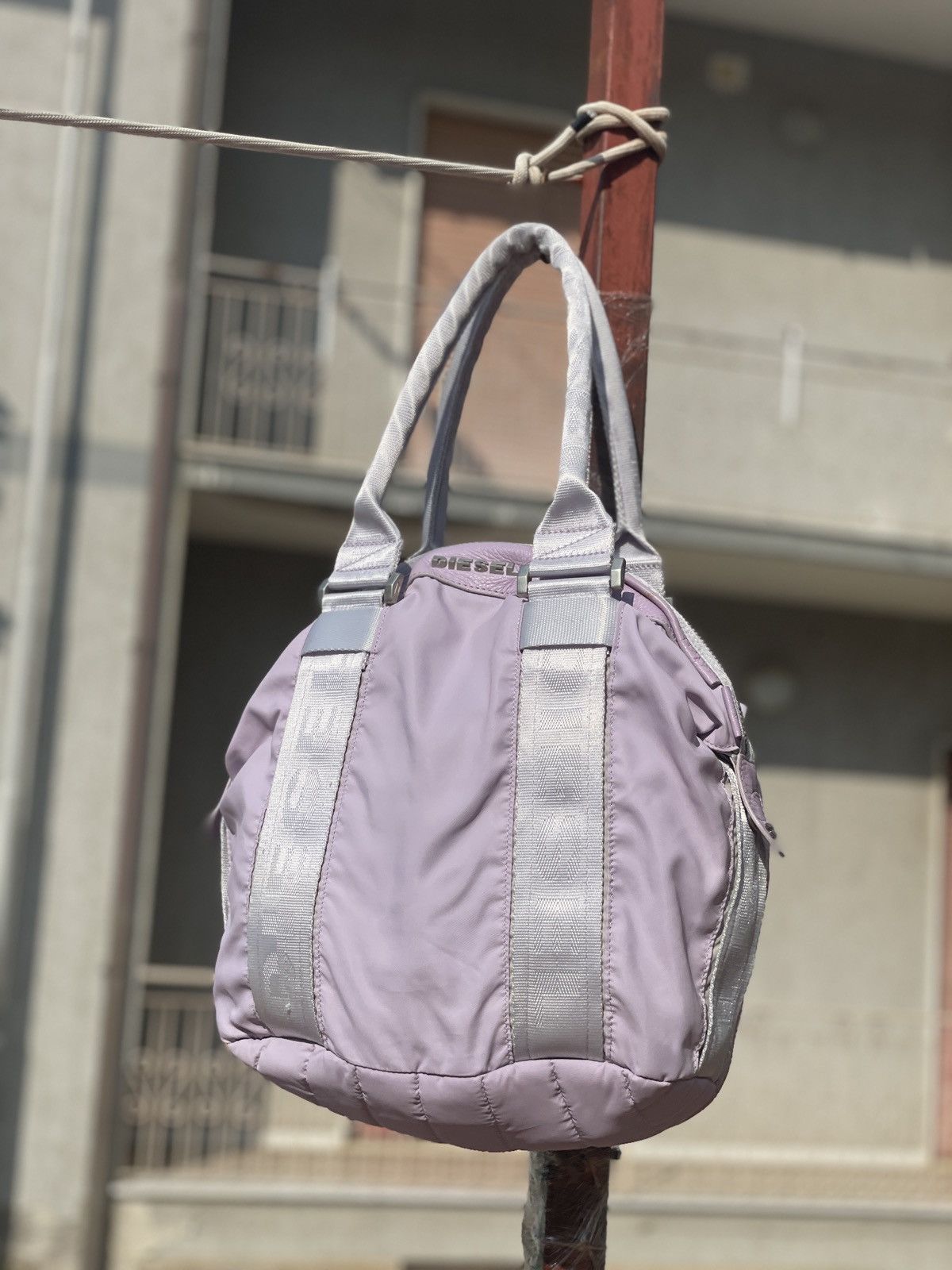 Diesel NEW DIESEL Y2K PURPLE NYLON HAND BAG Size ONE SIZE - 3 Thumbnail