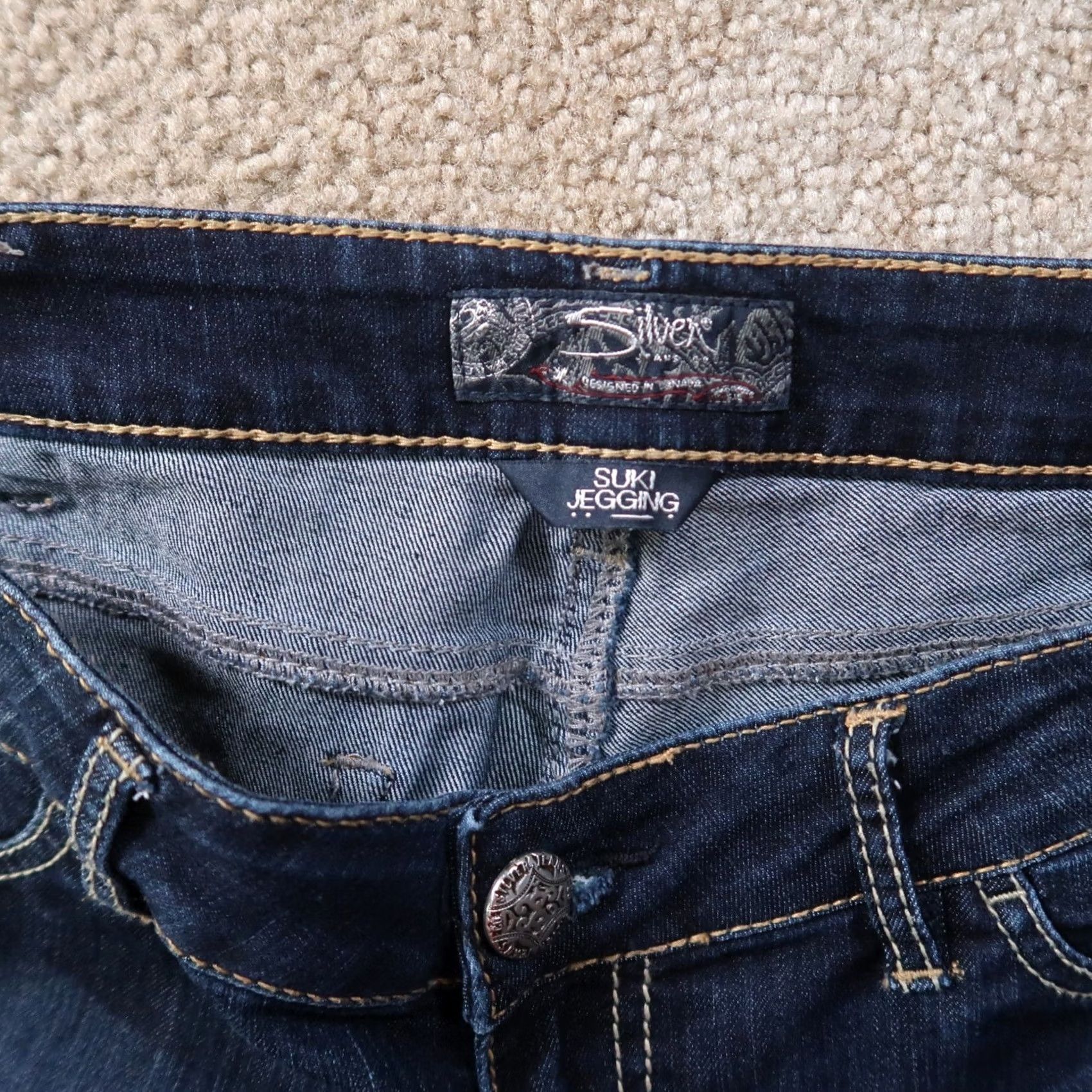Silver Jeans Co. Silver Jeans Suki Jegging Jeans Blue 30x31 Denim Stretch Slim 5-Pocket Womens Regular Size 30" / US 8 / IT 44 - 3 Thumbnail