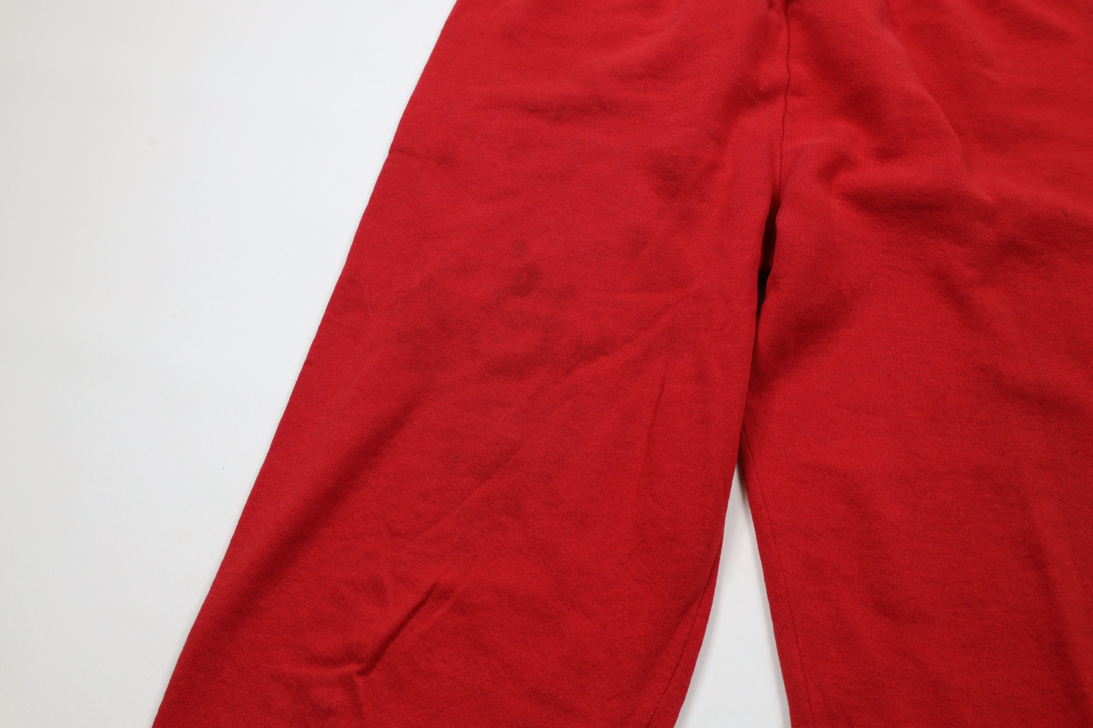 Vintage Vintage 90s Streetwear Blank Sweatpants Joggers Red USA Size US 36 / EU 52 - 5 Thumbnail