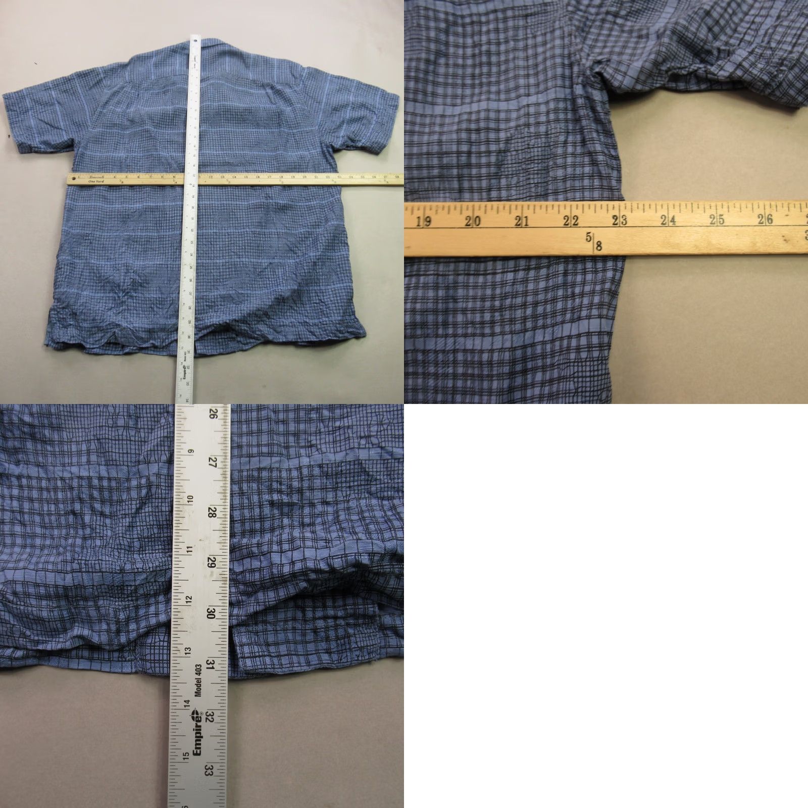 Tommy Bahama Tommy Bahama Shirt Mens Large Short Sleeve Button Front Casual Plaid Blue Size US L / EU 52-54 / 3 - 8 Thumbnail