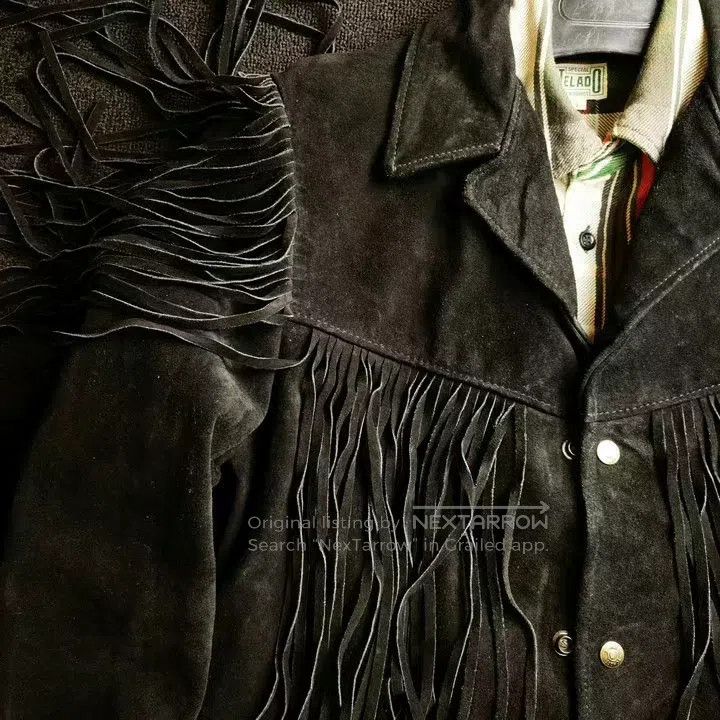 Other Suede cowhide western cowboy tassel leather jacket Size US S / EU 44-46 / 1 - 2 Thumbnail