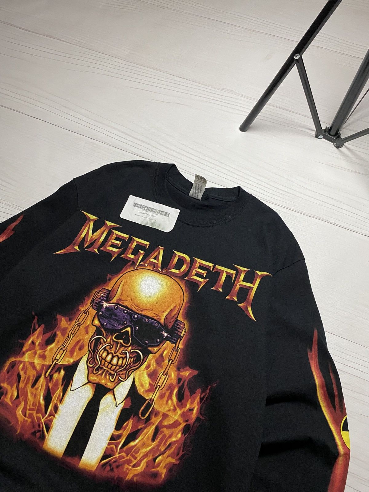 Gildan Megadeth Vic Flames Big logo band rock longsleeve t shirt Size US M / EU 48-50 / 2 - 4 Thumbnail