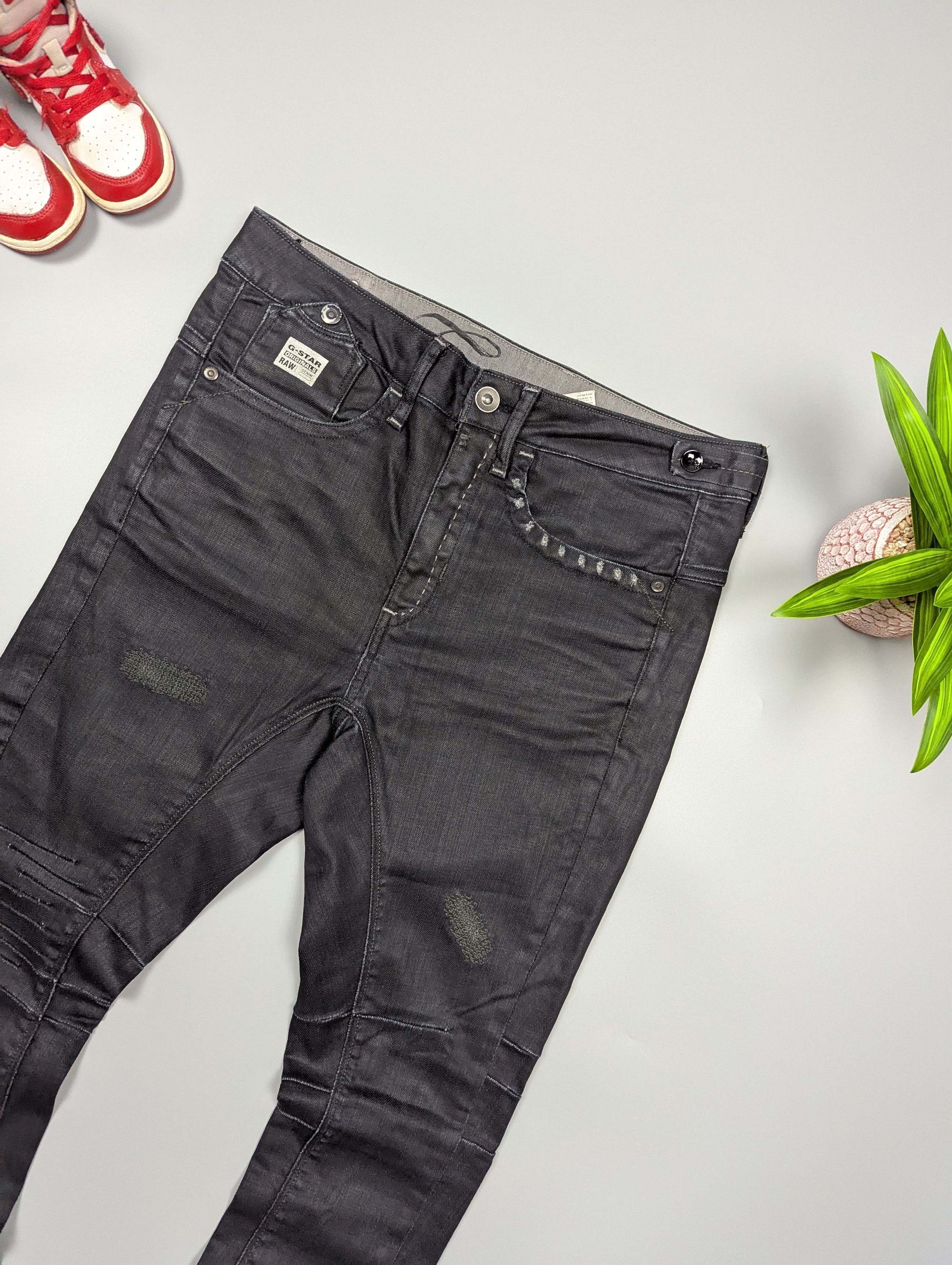 G-Star × Vintage G-Star RAW Women's Center Loose Tapered Distressed Jeans Size 29" - 3 Thumbnail