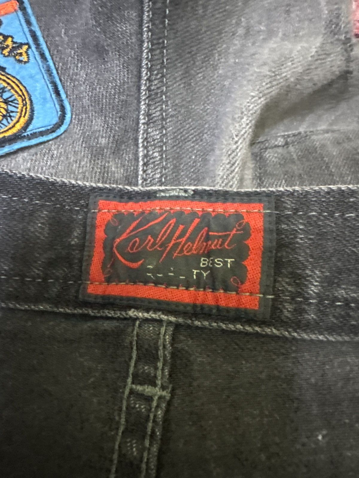Hysteric Glamour × Karl Helmut × Vintage VINTAGE KARL HELMUT EMBROIDERY GUITAR DISTRESSED DENIM Size US 30 / EU 46 - 18 Thumbnail