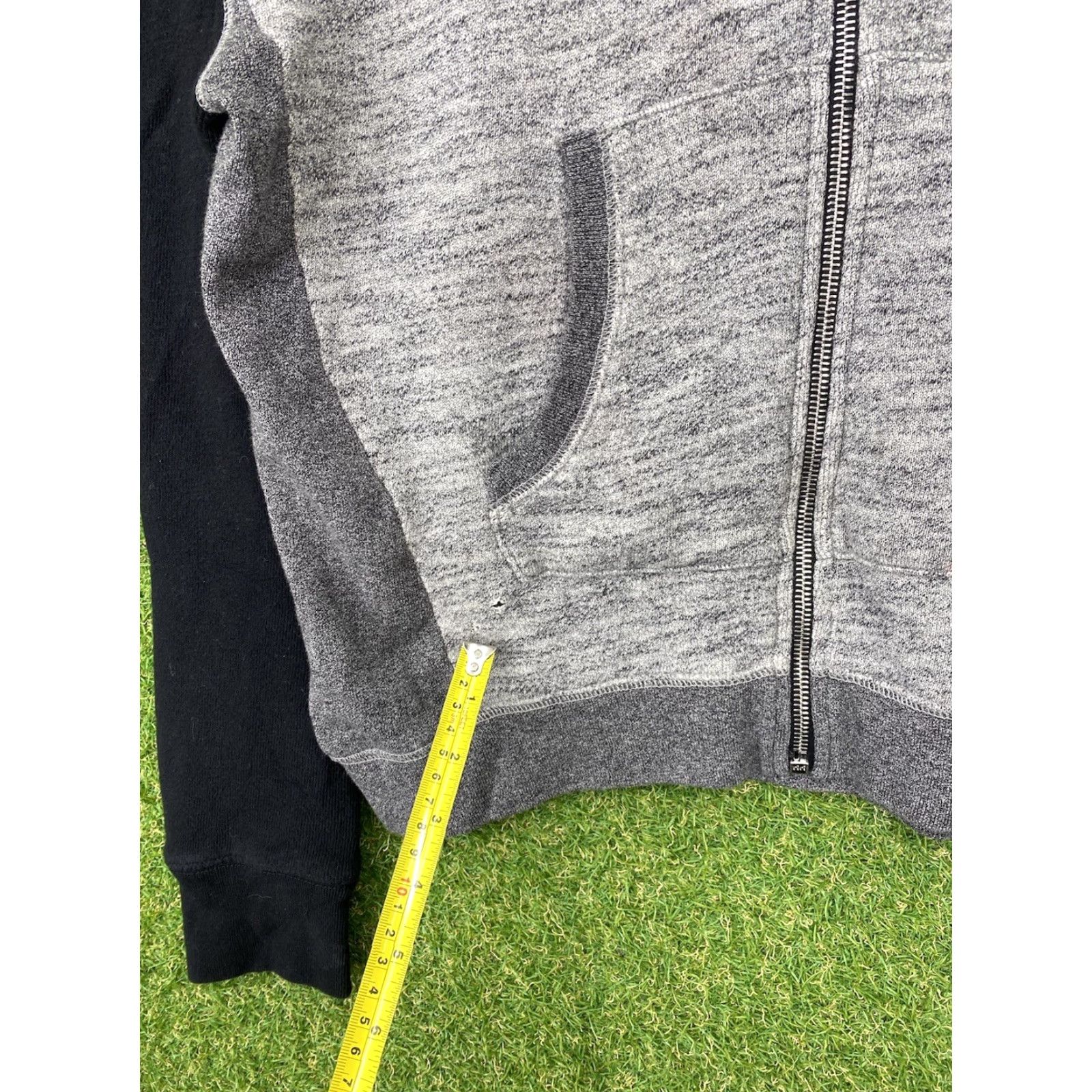 Rag & Bone Rag & Bone Hoodie Womens Medium Full Zip Sweater Gray Cotton Knit 90s Casual Everyday Zipper Hooded Size M / US 6-8 / IT 42-44 - 4 Thumbnail