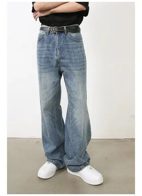 Jean Washed vintage American straight casual jeans y2k Size US 34 / EU 50 - 5 Thumbnail