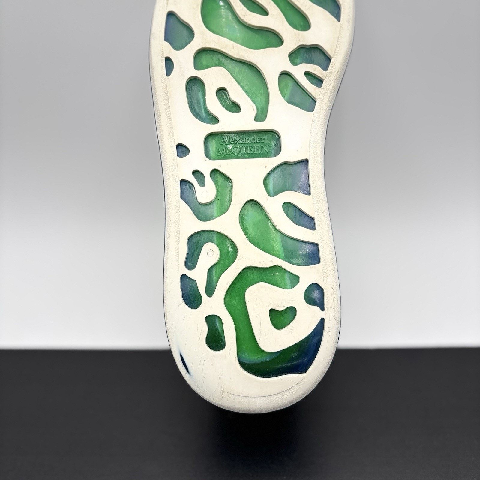 Alexander McQueen Alexander McQueen ' Transparent Sole White, Lime ' Size US 12 / EU 45 - 9 Thumbnail