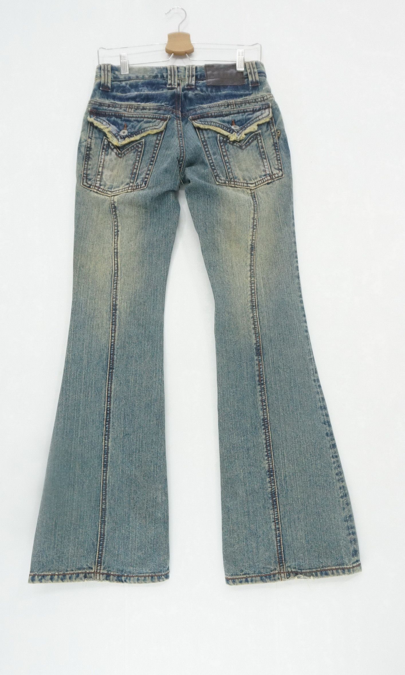 Morgan Homme Dope 🔥 MORGAN HOMME Distressed Flared Vintage Jeans Size US 28 / EU 44 - 6 Thumbnail