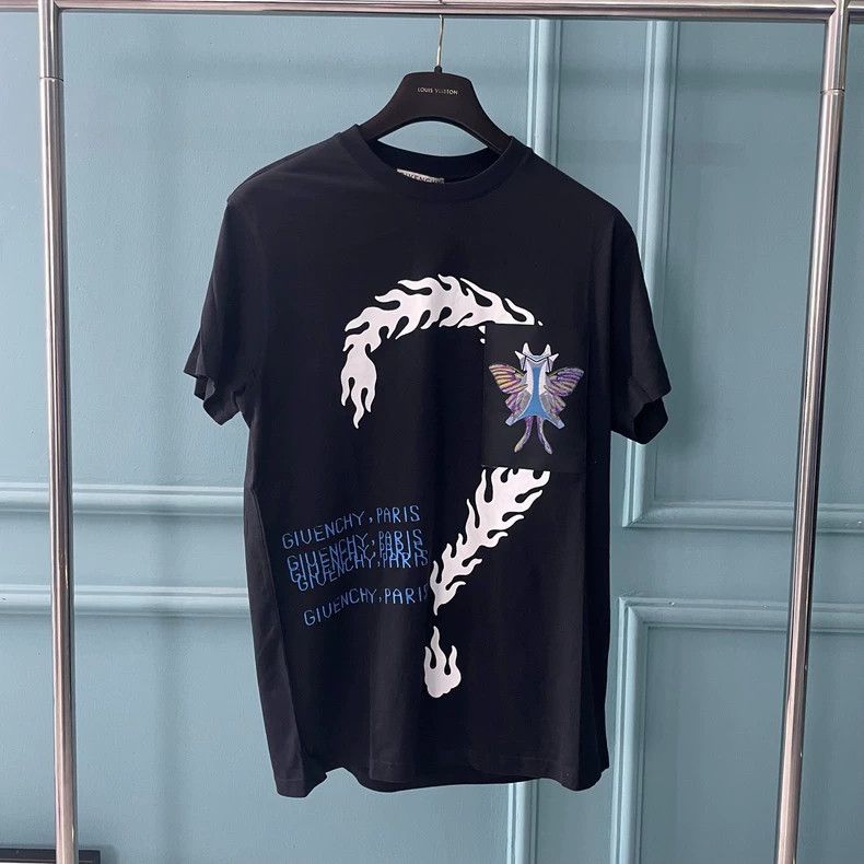 Givenchy Givenchy Chest Butterfly Printed Logo Black Short Sleeve T Size US XXS / EU 40 - 1 Thumbnail