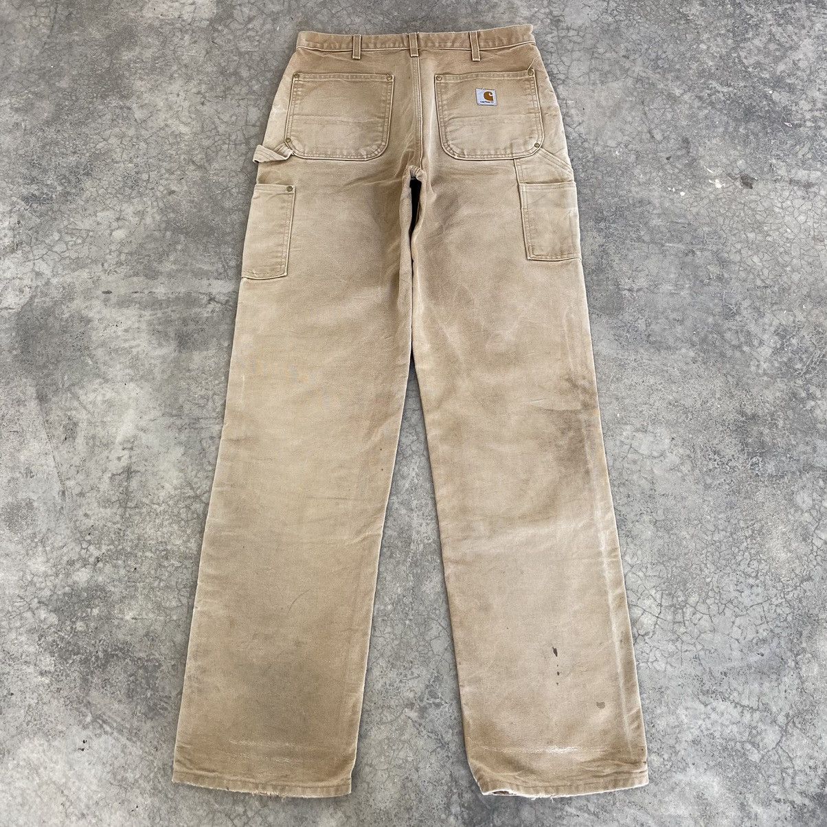 Carhartt Vintage Carhartt Double Knee Faded Tan Carpenter Work Pants Size US 32 / EU 48 - 13 Thumbnail