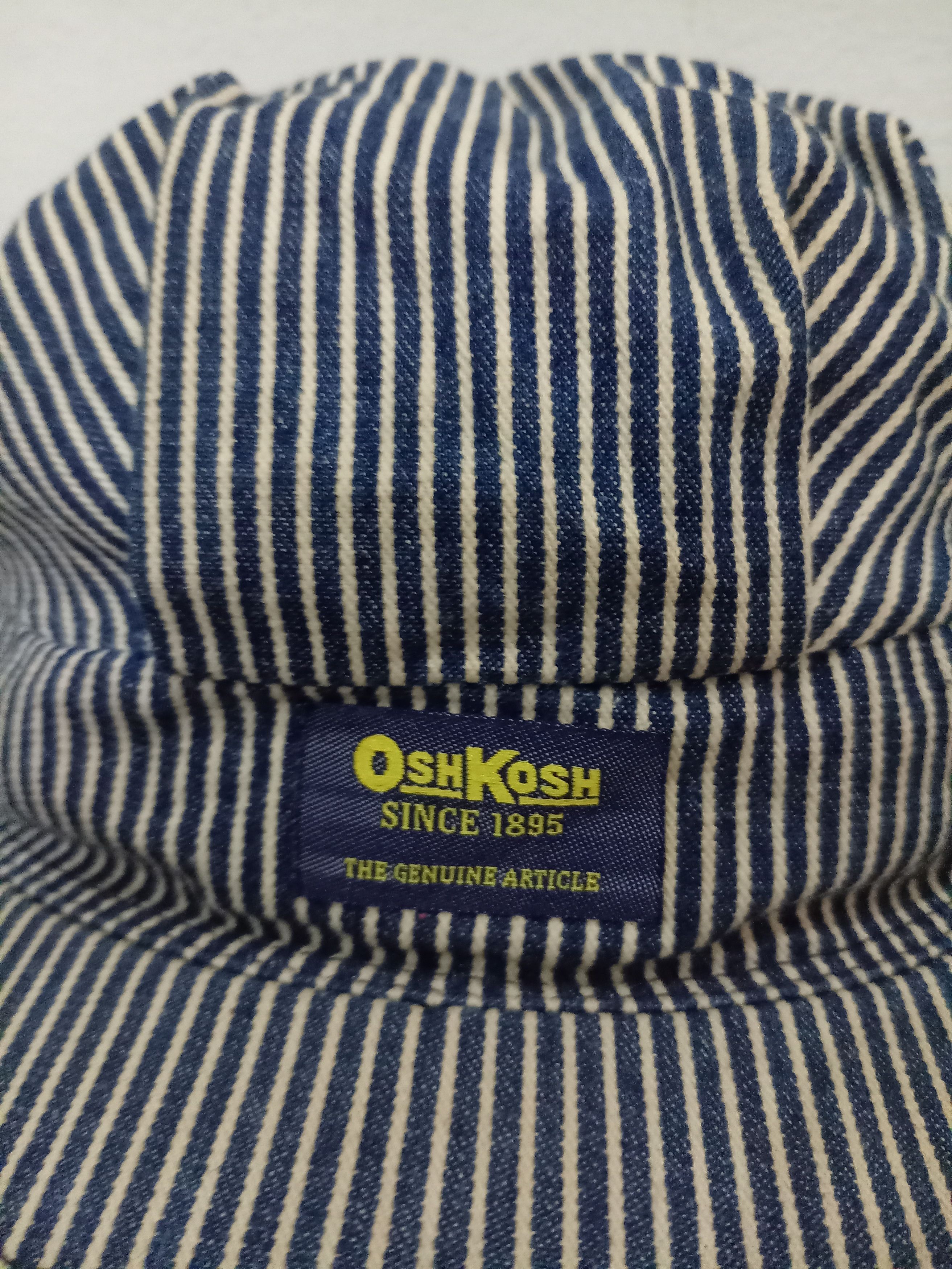 Oshkosh × Vintage Vintage OshKosh B'Gosh Hat Stripe Conductor's railroad Size ONE SIZE - 6 Thumbnail