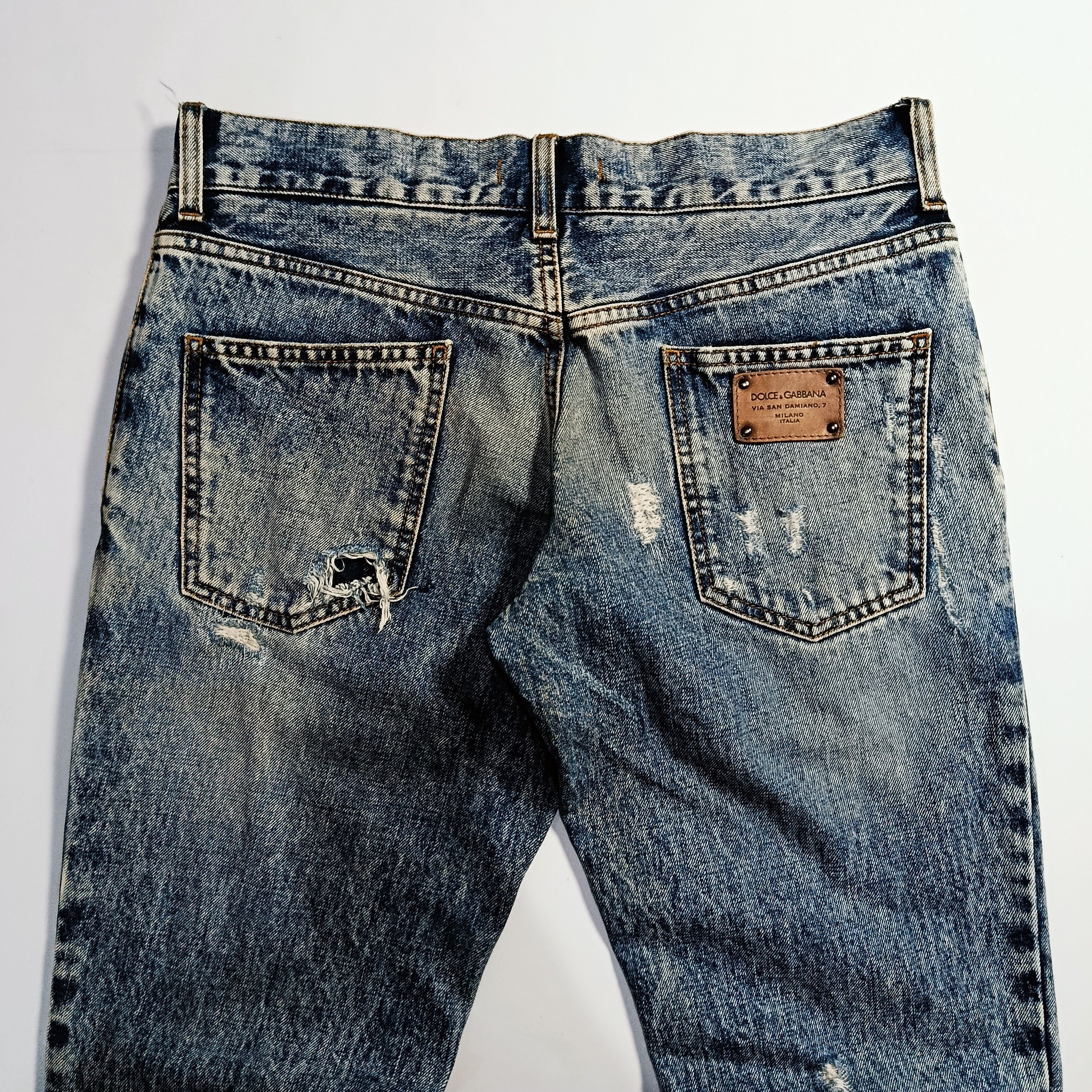 Dolce & Gabbana Dolce & Gabbana Distressed Denim Jeans Size US 30 / EU 46 - 5 Thumbnail