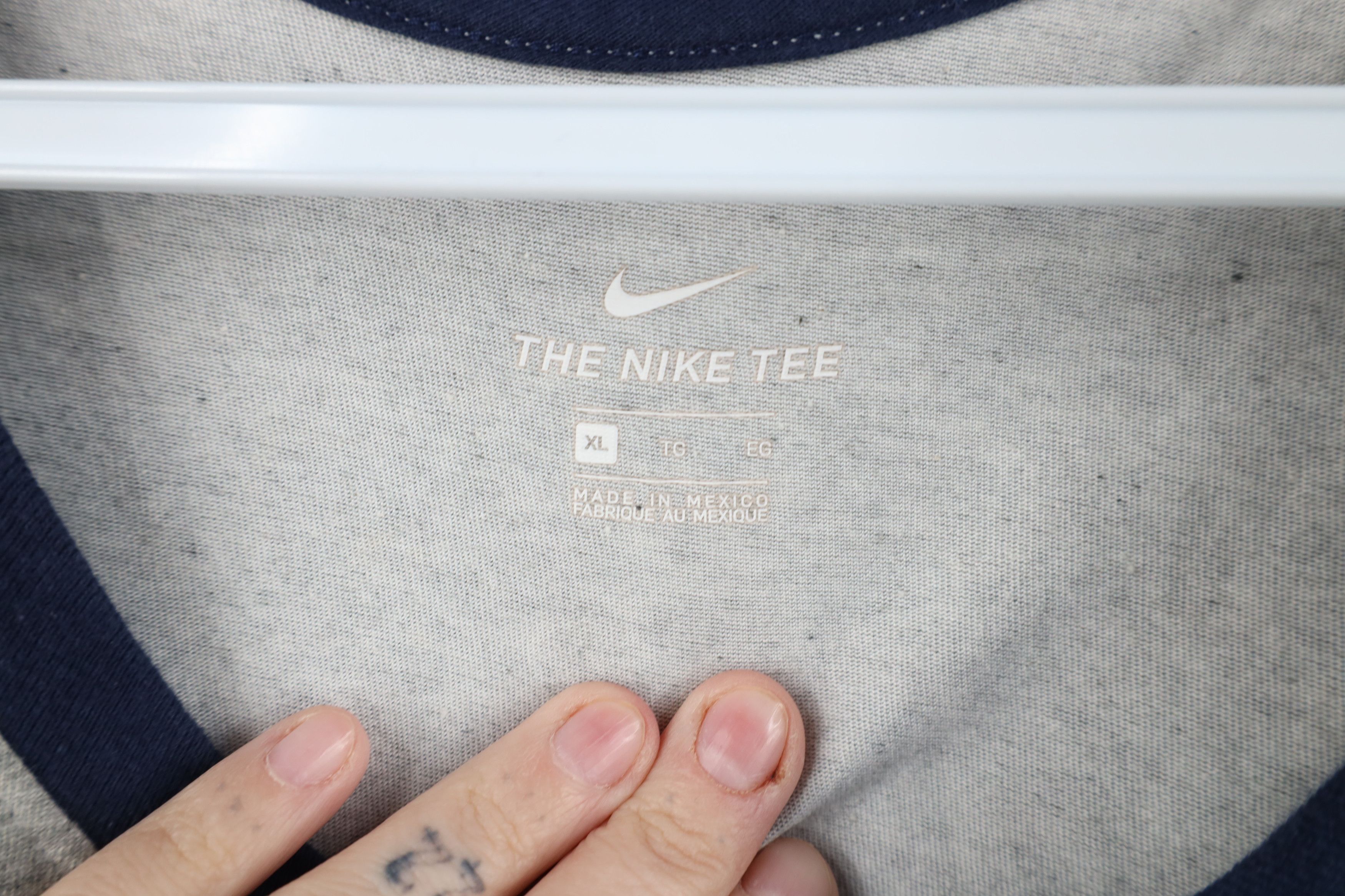 Nike Vintage Y2K Nike Swoosh Baseball Raglan T-Shirt Gray Blue Size US XL / EU 56 / 4 - 5 Thumbnail
