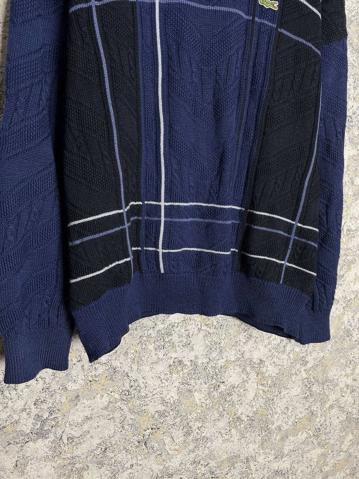 Lacoste × Vintage 🐊 Vintage 90's Lacoste Knitted Baggy Wool Sweater Japan Y2K Size US L / EU 52-54 / 3 - 3 Thumbnail