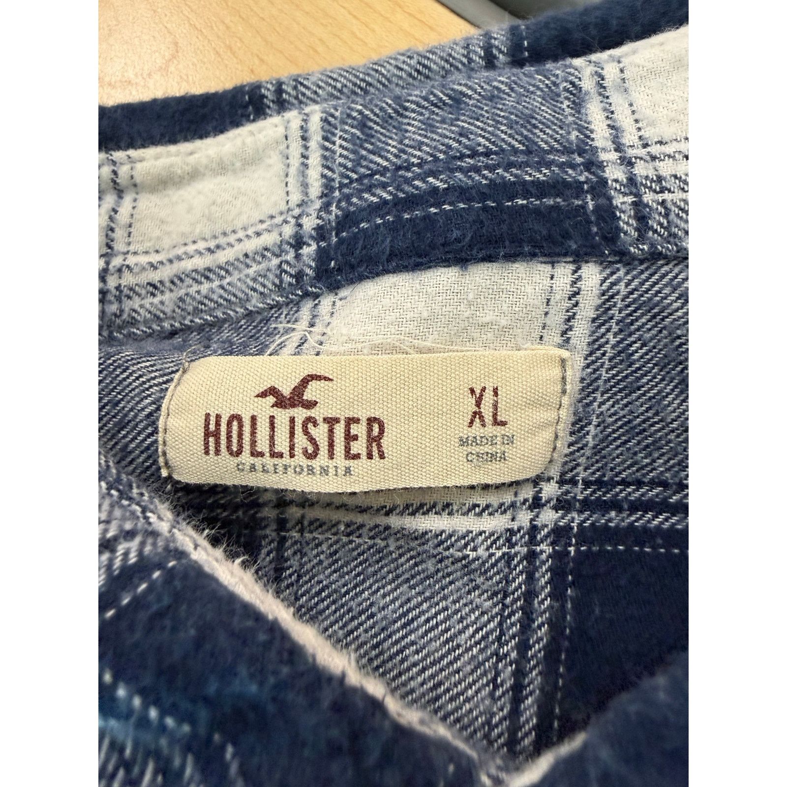 Hollister Hollister Navy White Plaid Flannel Shirt XL Size US XL / EU 56 / 4 - 3 Thumbnail
