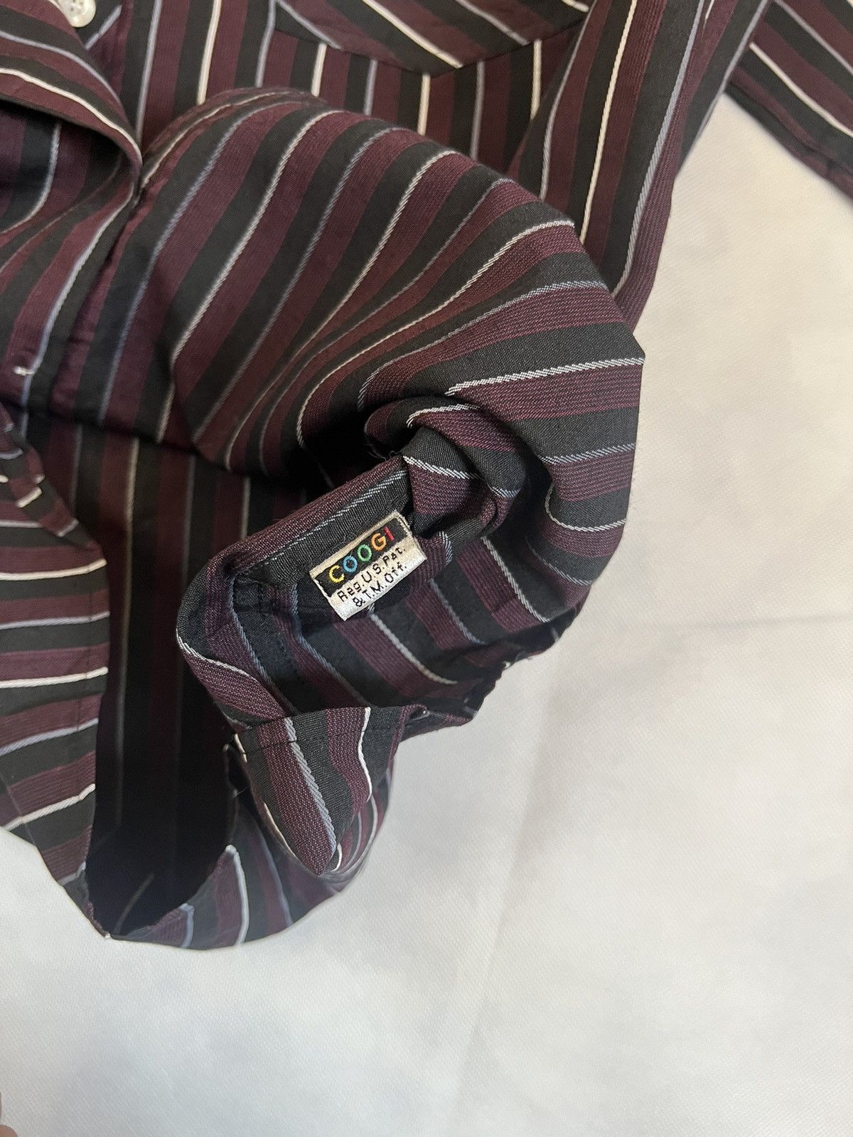 Coogi Vertical Stripe Knit Cotton Coogi Shirt Size US XXL / EU 58 / 5 - 8 Thumbnail