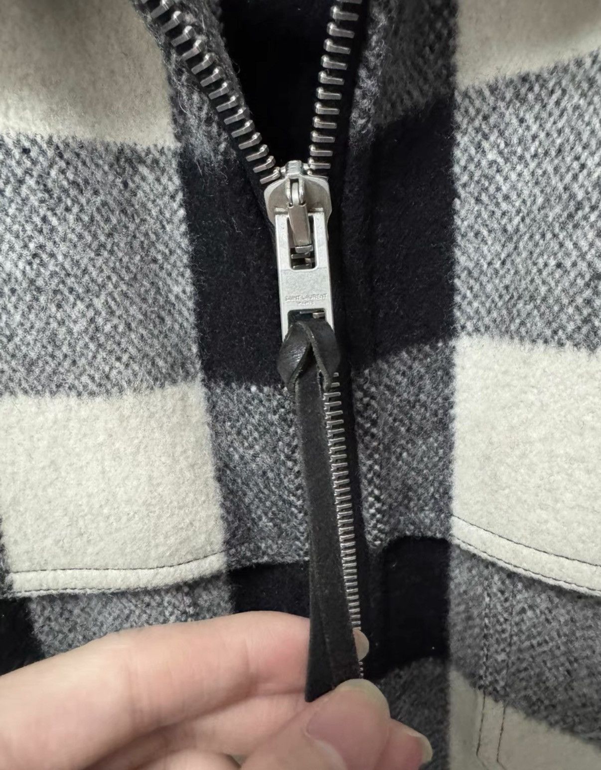 Saint Laurent Paris Saint Laurent (SLP) 13FW Black/White Check Wool Jacket Size US XL / EU 56 / 4 - 3 Thumbnail