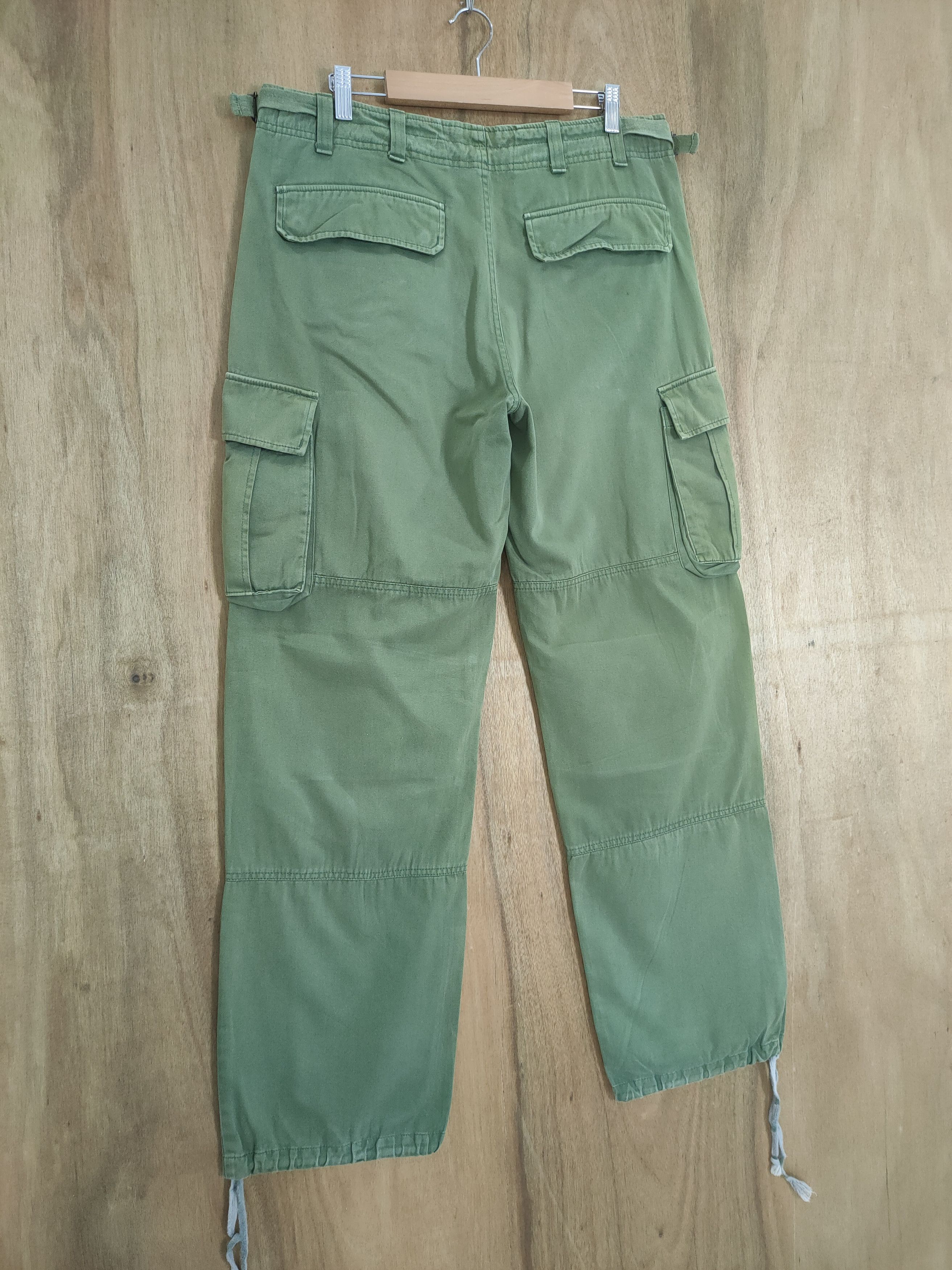 If Six Was Nine VINTAGE LUCY FADED GREEN BAGGY CARGO PANTS Size US 34 / EU 50 - 6 Thumbnail