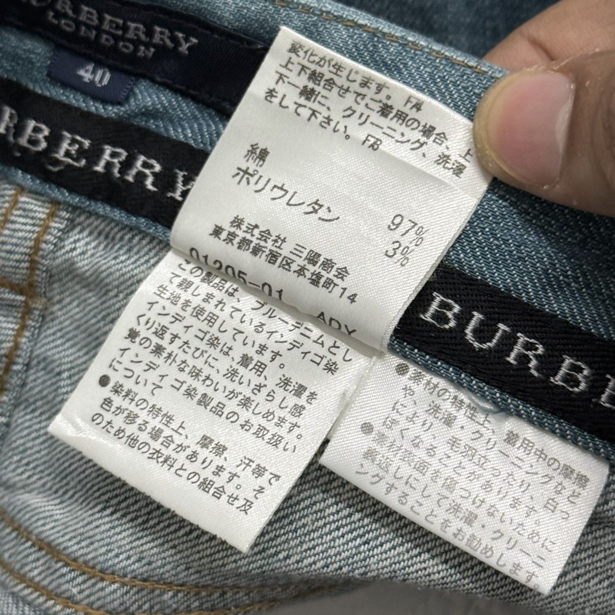 Burberry Flare Burberry Nova Check Line Whisker Denim Pants Size 27" / US 4 / IT 40 - 16 Thumbnail