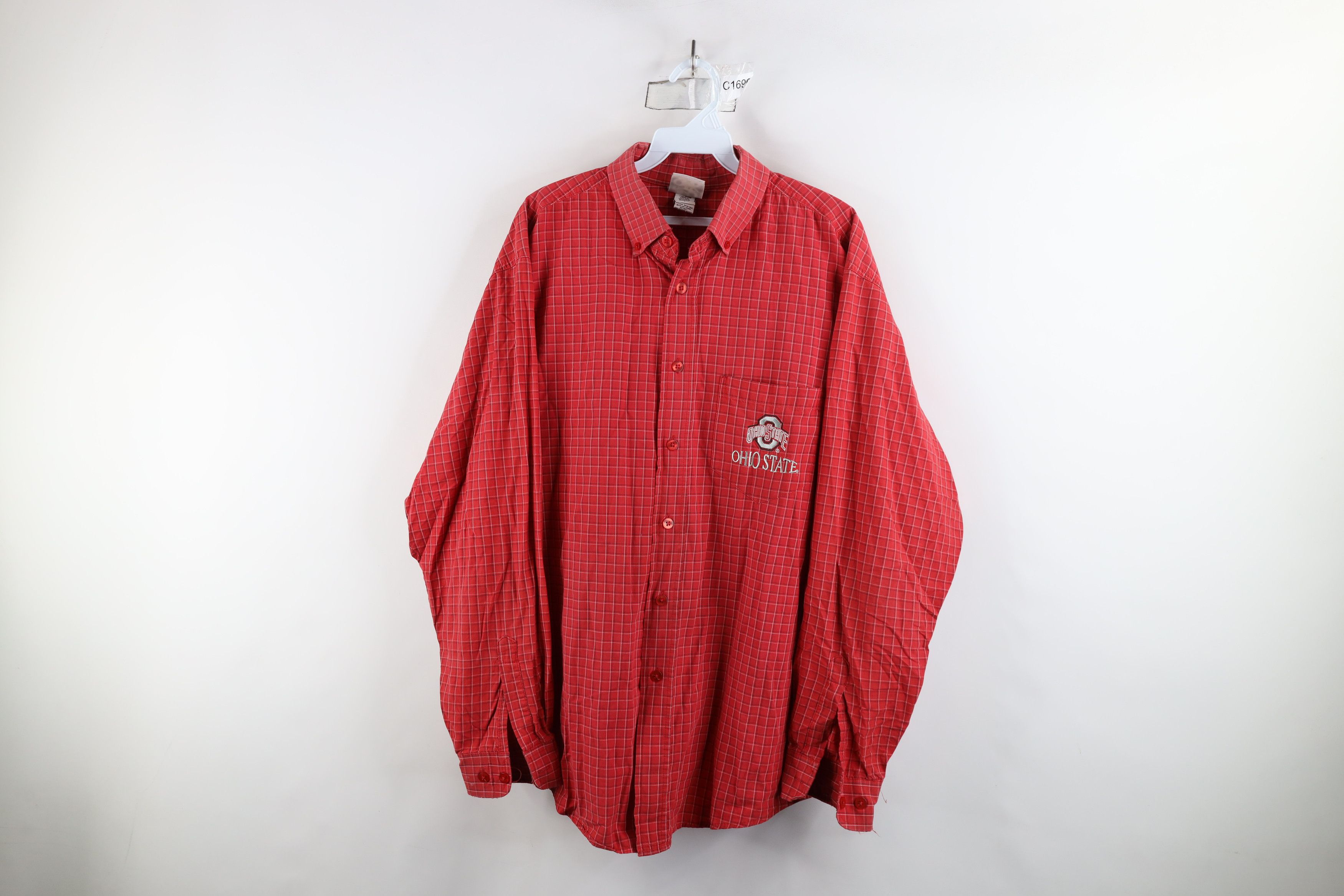 Vintage Vintage 90s Ohio State University Button Down Shirt Plaid Size US L / EU 52-54 / 3 - 1 Thumbnail