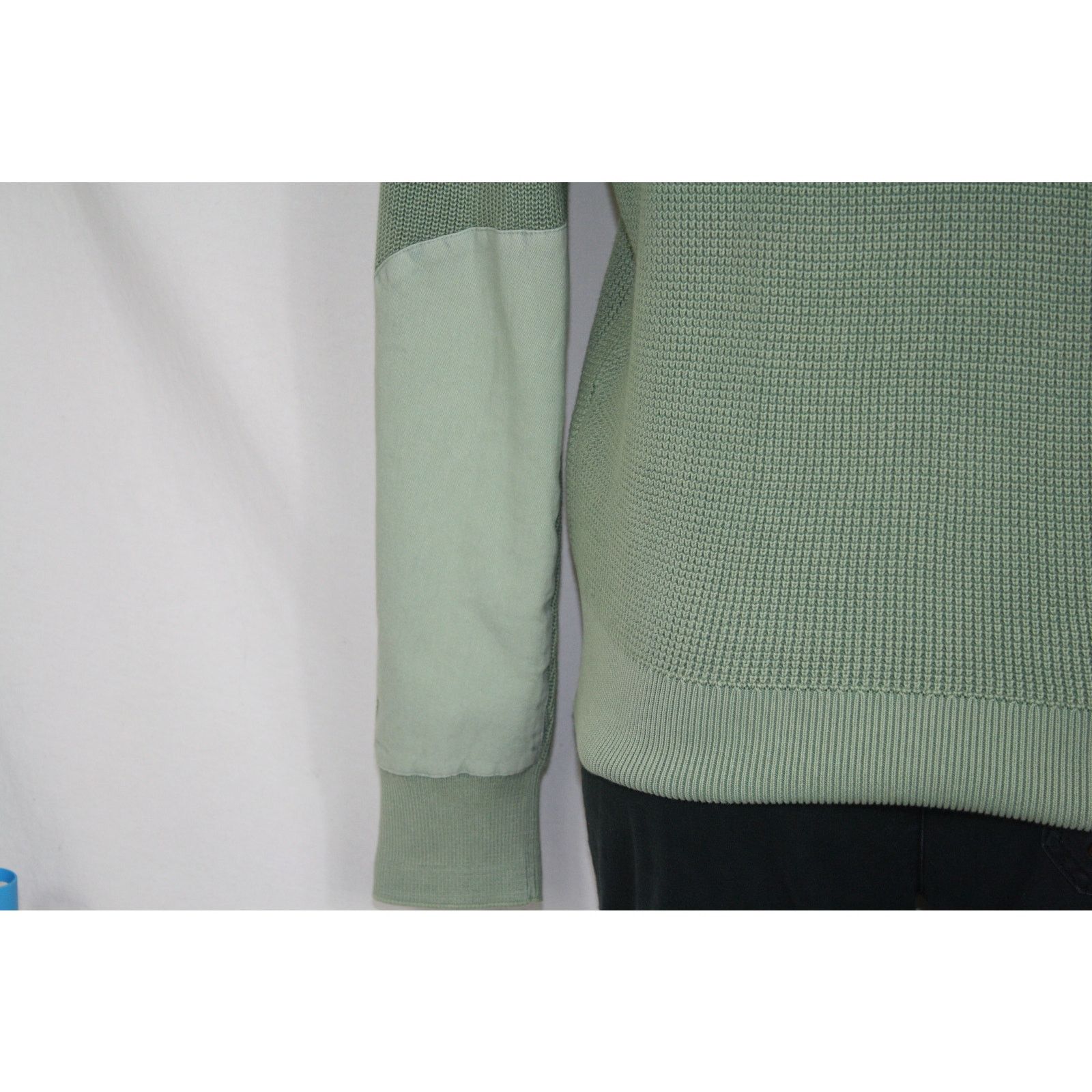 Rag & Bone rag & bone Sweater Mens Large Green Waffle Knit Crewneck Size US L / EU 52-54 / 3 - 6 Thumbnail