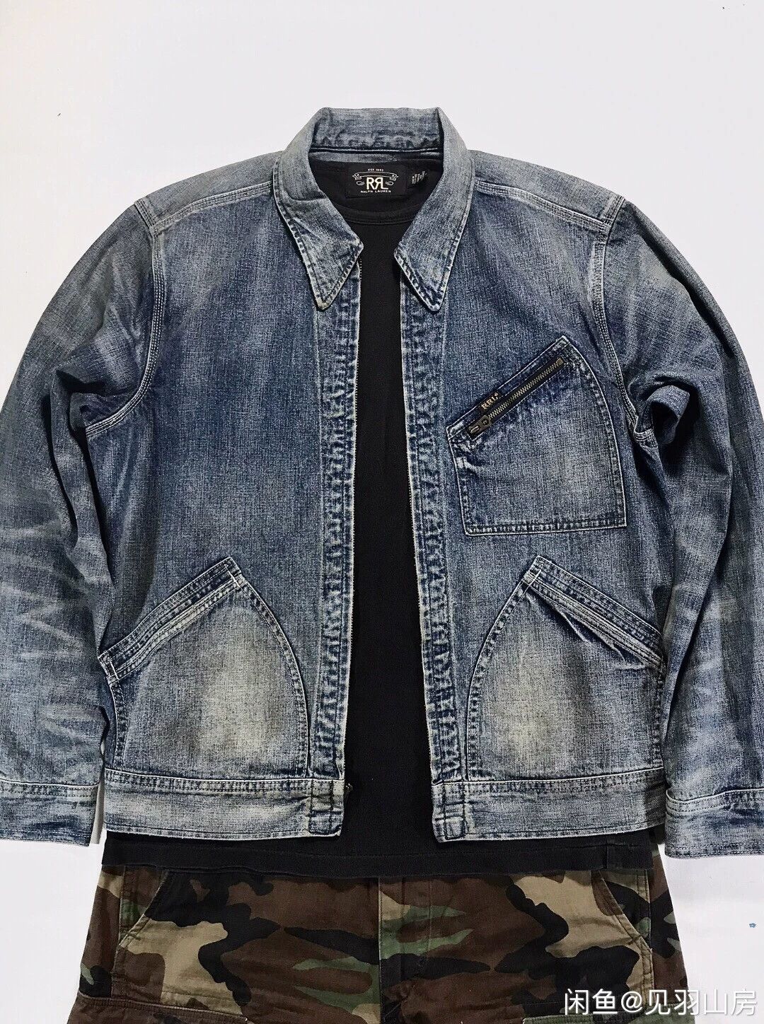 RRL Ralph Lauren RRL Vintage Workwear Western Denim Jacket Size US L / EU 52-54 / 3 - 3 Thumbnail