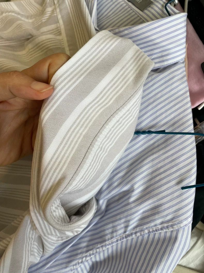 Thom Browne Thom Browne size2 Grey striped shirt Size US M / EU 48-50 / 2 - 8 Thumbnail