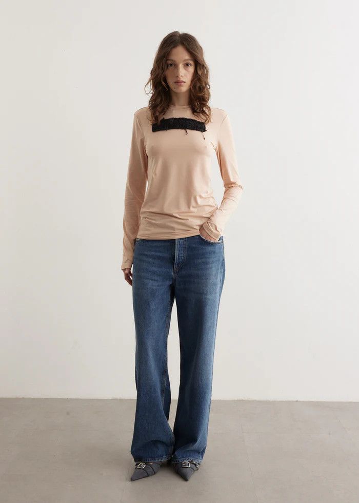 Y/Project Beige Second Skin Long Sleeve Top Size L / US 10 / IT 46 - 2 Thumbnail