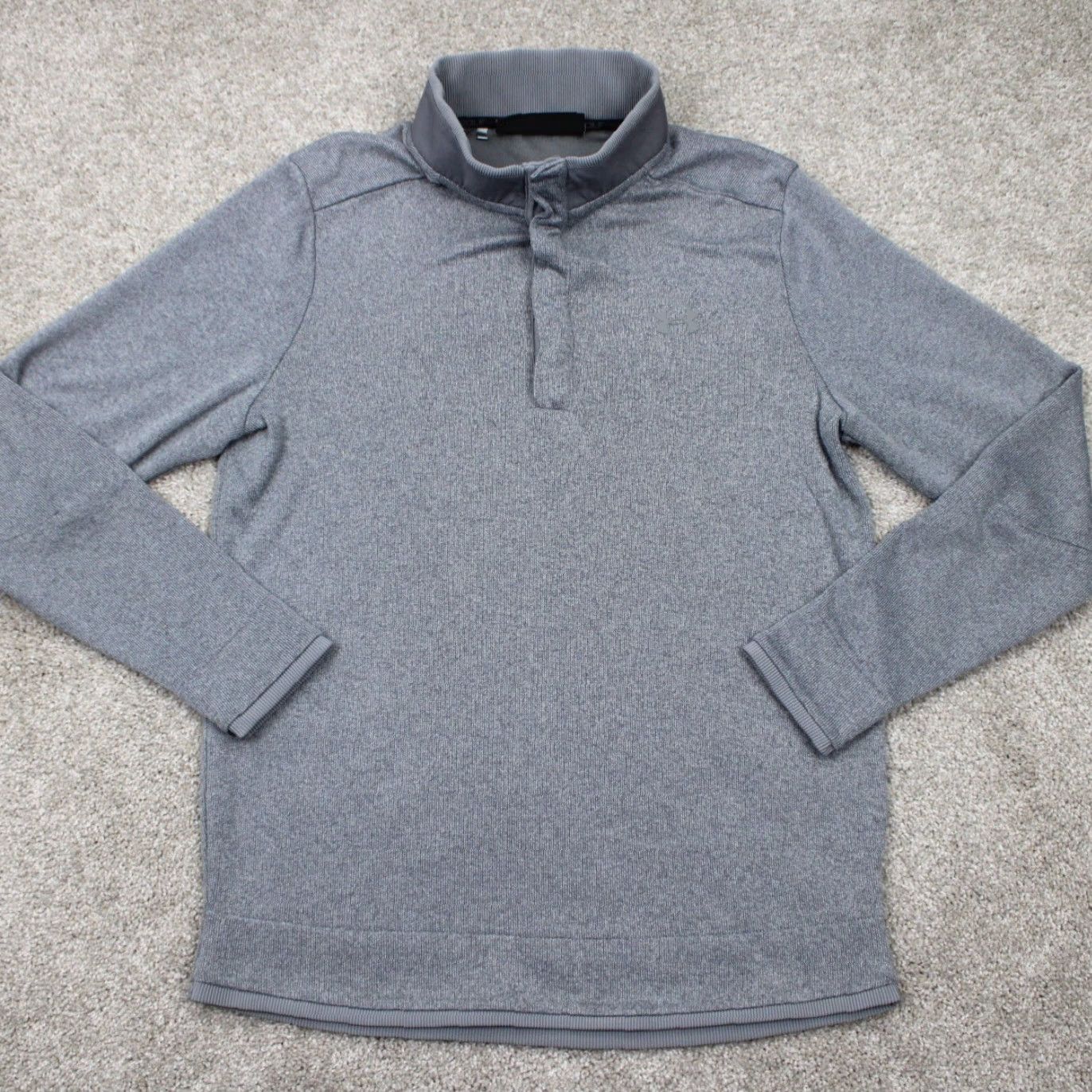 Under Armour Under Armour Sweatshirt Mens Medium Gray UA Coldgear Loose Fit 1/4 Zip L/S Jacket Style Pullover Regular Fit 1/4 Zip Sports Gear Hoodie Size US M / EU 48-50 / 2 - 2 Thumbnail