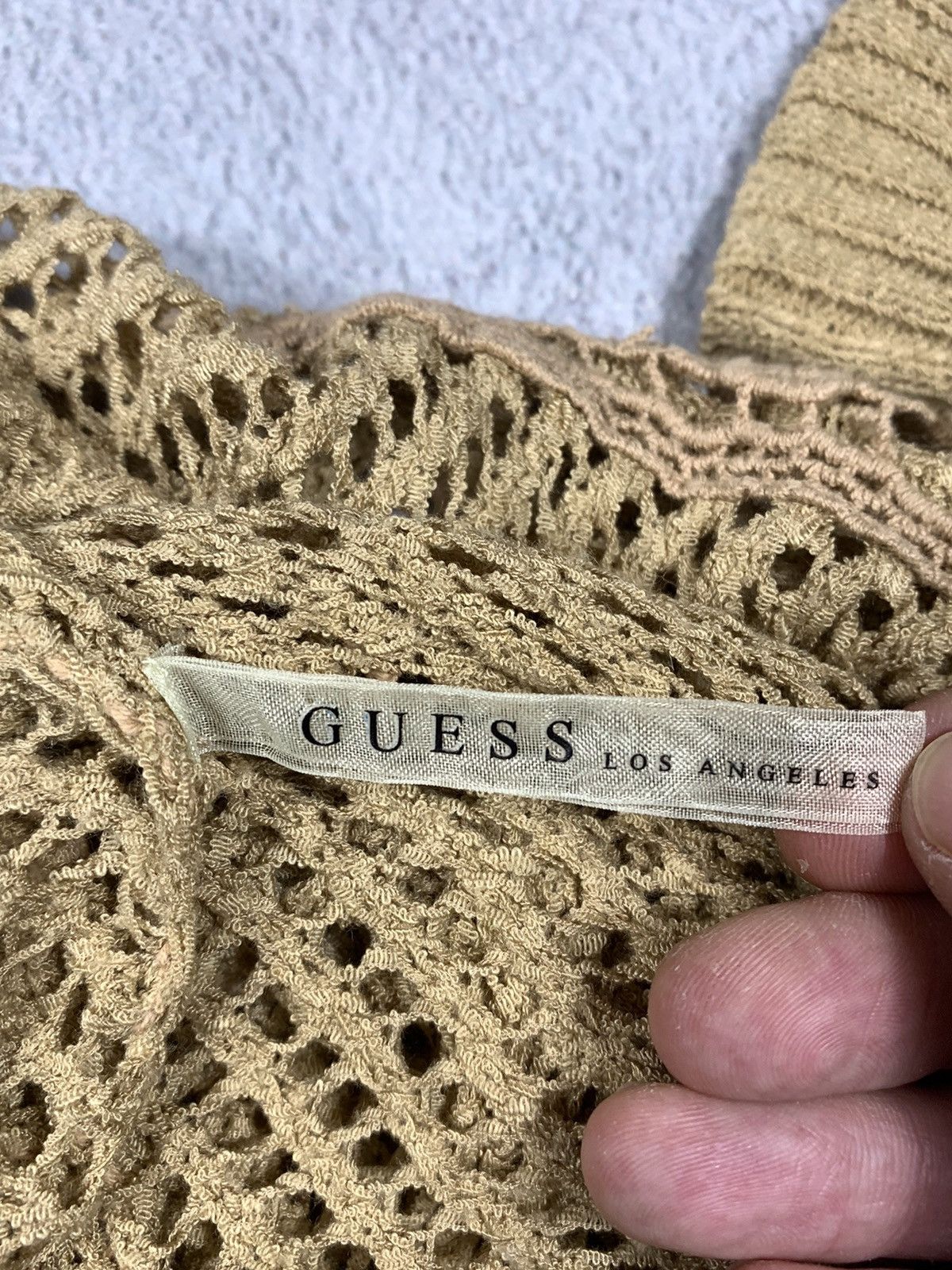 20471120 × Japanese Brand Vintage Guess mesh long sleeve opium gothic size S Size S / US 4 / IT 40 - 3 Thumbnail